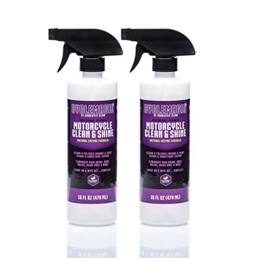 CycleMagic Motorcycle Cleaner Shine 16oz Spray Bottle 2pack for Chrome Leather Paint Eliminates Grime Brake Cleaner Dirt Debris
CycleMagic Motorcycle Cleaner Shine 16oz Spray Bottle 2pack for Chrome Leather Paint Eliminates Grime Brake Cleaner Dirt Debris