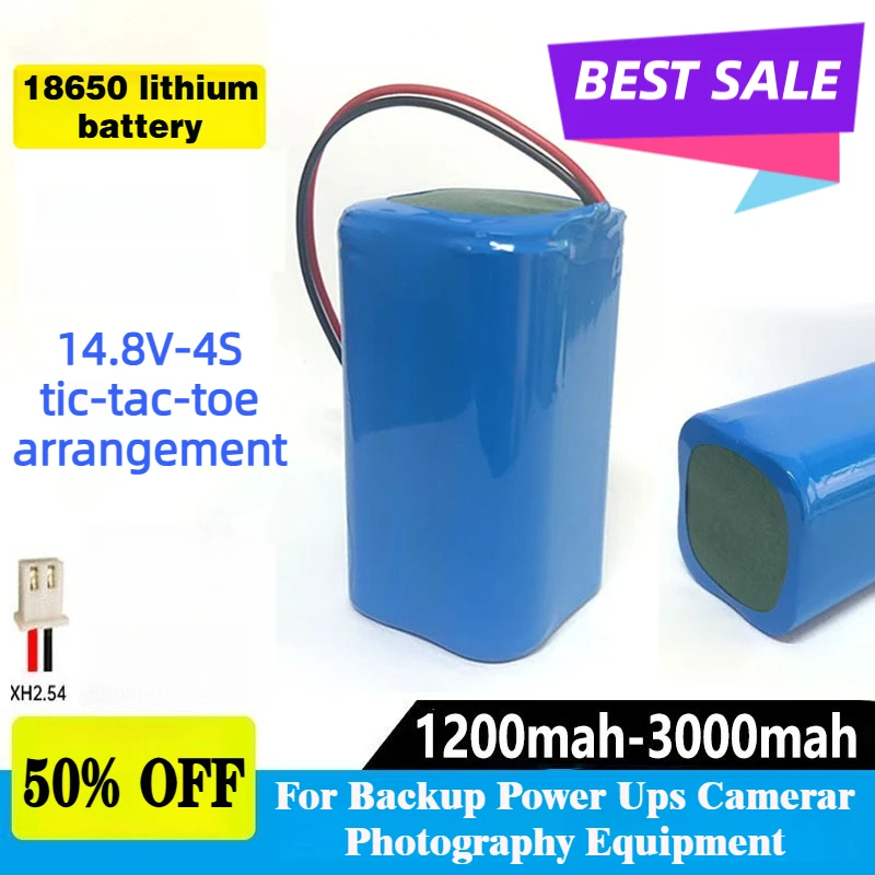 14.8V 1200mAh-3000mAh 4S New Lithium-ion Battery Pack with BMS for Backup Power Ups Camerar Photography Equipment
14.8V 1200mAh-3000mAh 4S New Lithium-ion Battery Pack with BMS for Backup Power Ups Camerar Photography Equipment