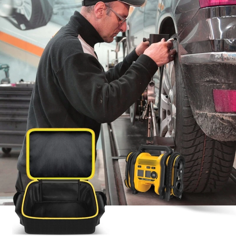 Compact Cordless Tool Organizer with External Pockets Air Compressor Holder Carry Case for Battery Pack and Charging Kit B03E
Compact Cordless Tool Organizer with External Pockets Air Compressor Holder Carry Case for Battery Pack and Charging Kit B03E