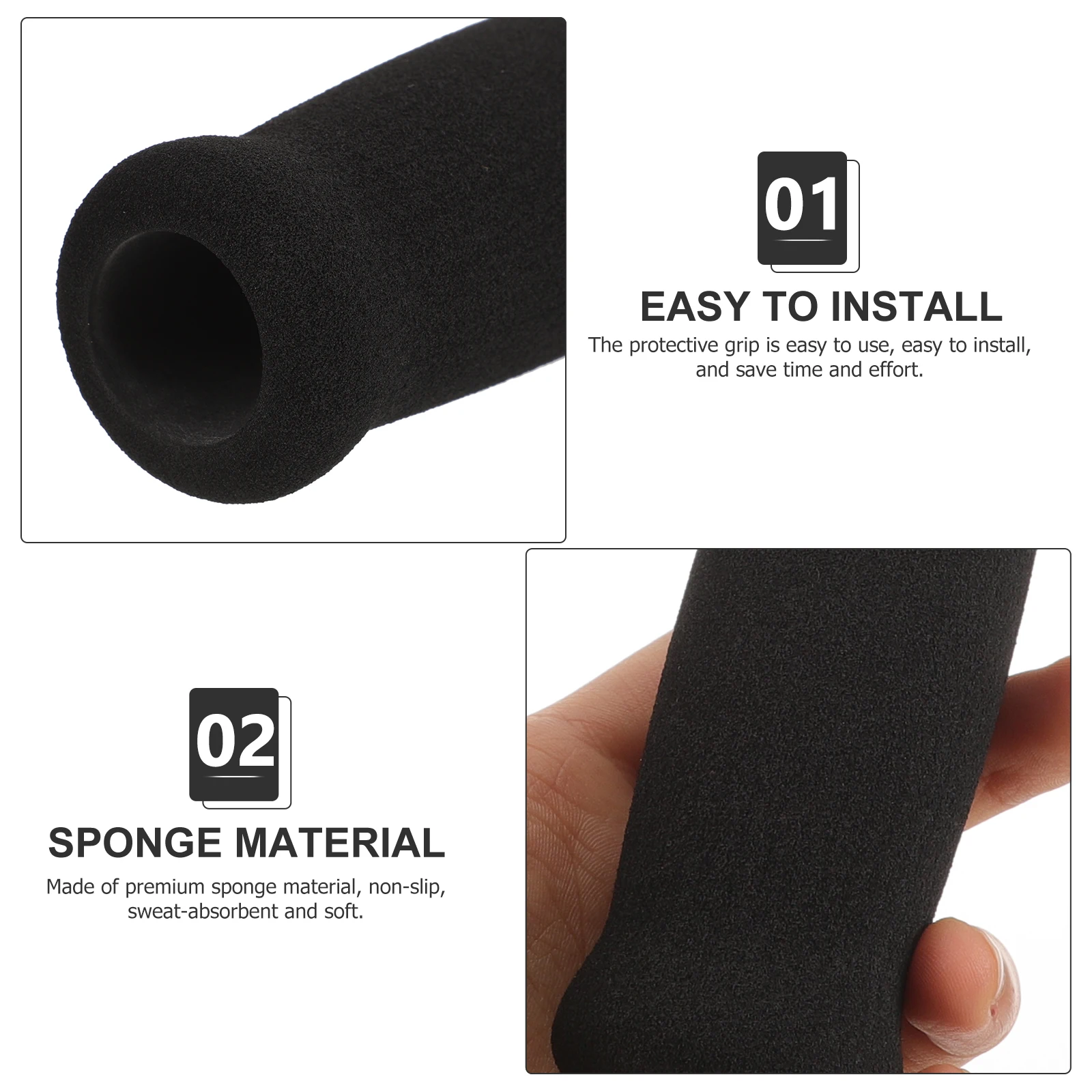 3pcs Black Hiking Pole Handle Covers Sturdy Grips Protective Replacement Sponge Padding Walking Cane Anti Skid Crutch Hand Grips
3pcs Black Hiking Pole Handle Covers Sturdy Grips Protective Replacement Sponge Padding Walking Cane Anti Skid Crutch Hand Grips