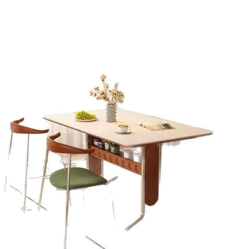 Rectangular table, retro Nordic small household, antique light luxury wooden solid wood dining table
Rectangular table, retro Nordic small household, antique light luxury wooden solid wood dining table