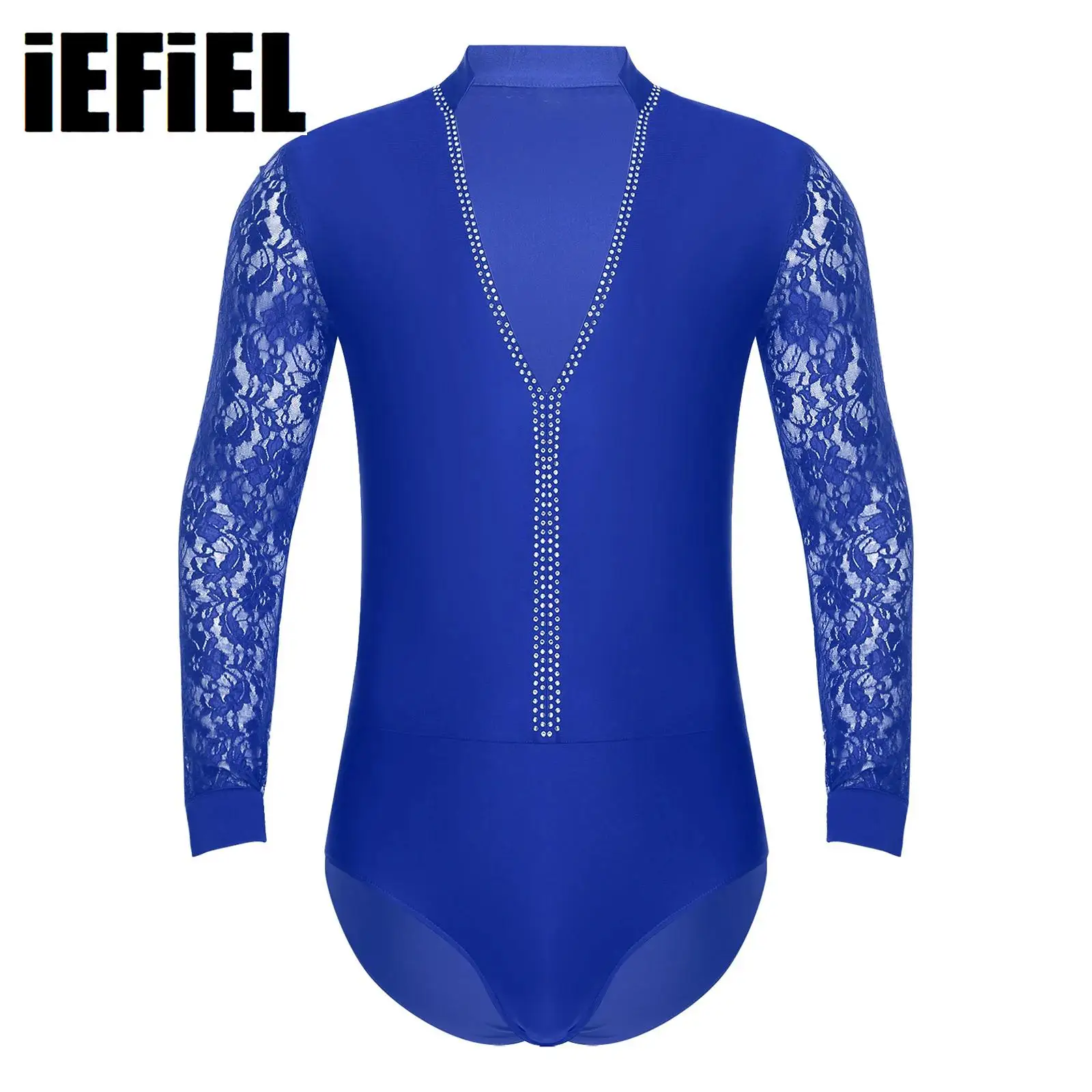 Mens Tango Latin Dance Leotard Performance Bodysuit Floral Lace Long Sleeve Deep V-neck Sparkling Rhinestones Leotard
Mens Tango Latin Dance Leotard Performance Bodysuit Floral Lace Long Sleeve Deep V-neck Sparkling Rhinestones Leotard