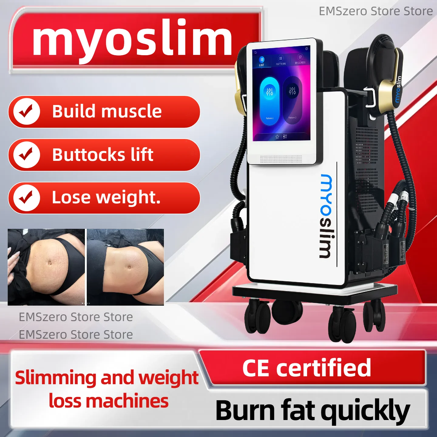 myoslim PRO NEO RF Body Contouring Device 6500W Nova Body Shape Pelvic Floor Muscle Stimulation Device 
myoslim PRO NEO RF Body Contouring Device 6500W Nova Body Shape Pelvic Floor Muscle Stimulation Device
