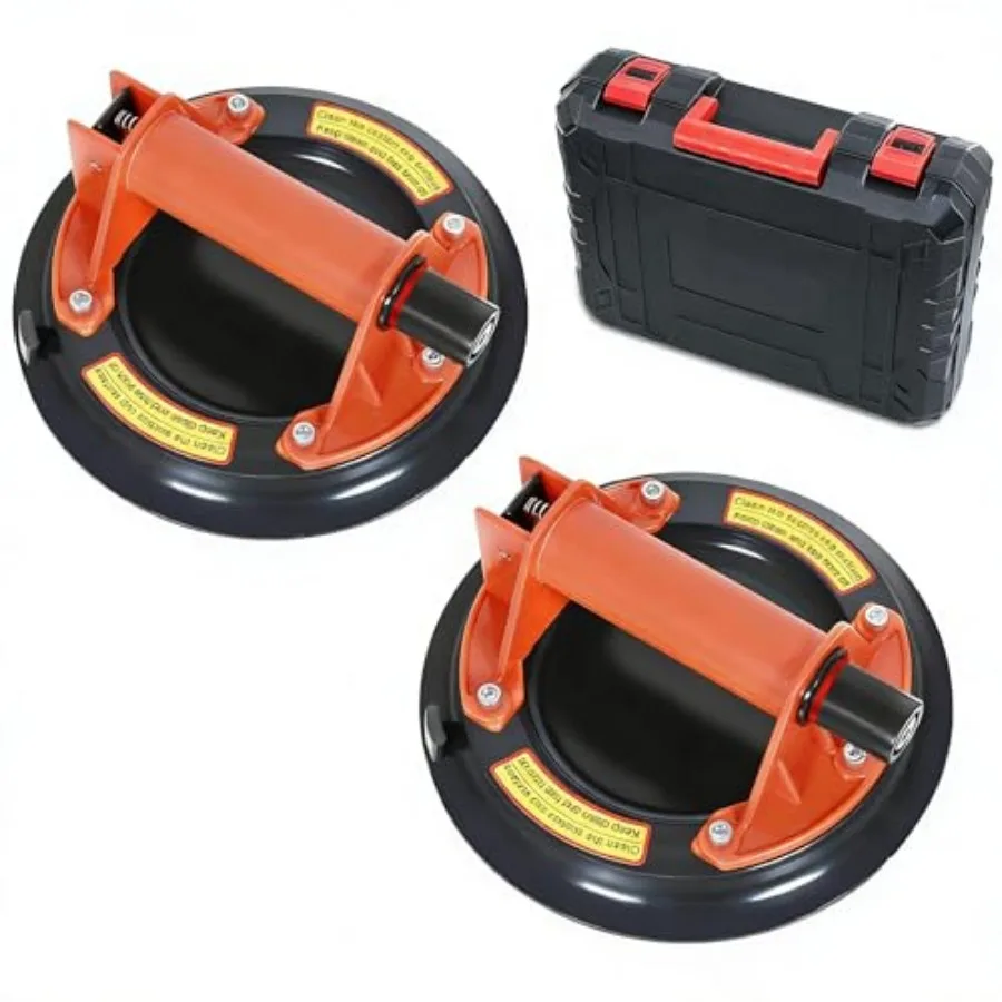 Glass Suction Cups to Lift Large Glass/Granite/Tile/Window 8. Inch, 468 Pounds Load Capacity, Vacuum Suction Cup Industrial Gra
Glass Suction Cups to Lift Large Glass/Granite/Tile/Window 8. Inch, 468 Pounds Load Capacity, Vacuum Suction Cup Industrial Gra
