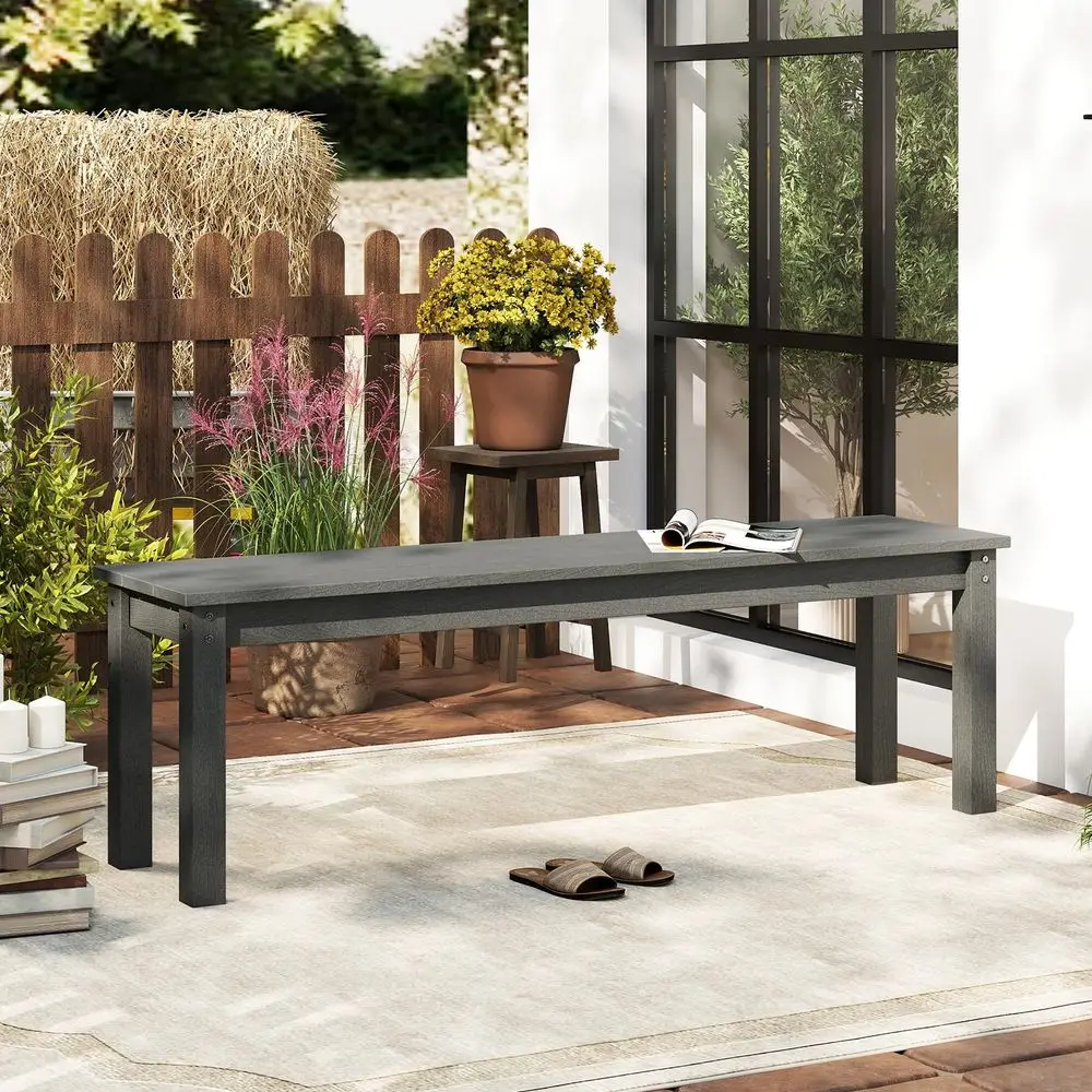 HDPE Outdoor Bench, 23 Person Patio Bench, 55 Backless Garden Dining Bench with Slatted Seat, Weatherproof Park Bench for Entry
HDPE Outdoor Bench, 23 Person Patio Bench, 55 Backless Garden Dining Bench with Slatted Seat, Weatherproof Park Bench for Entry