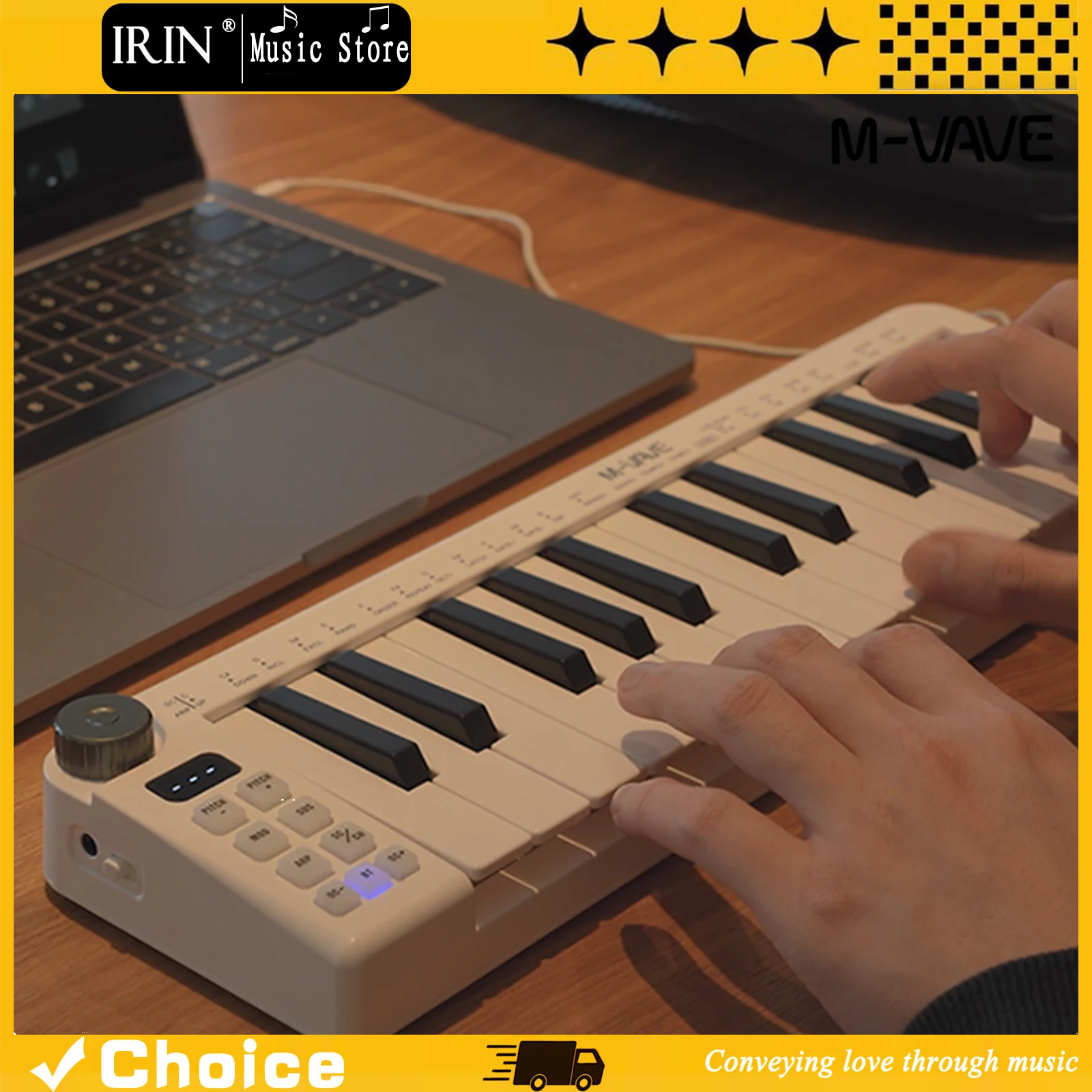 M-VAVE SMK-25 MINI MIDI Keyboard Rechargeable 25-Key MIDI Control Keyboard Instrument Portable Keyboard Controller
M-VAVE SMK-25 MINI MIDI Keyboard Rechargeable 25-Key MIDI Control Keyboard Instrument Portable Keyboard Controller