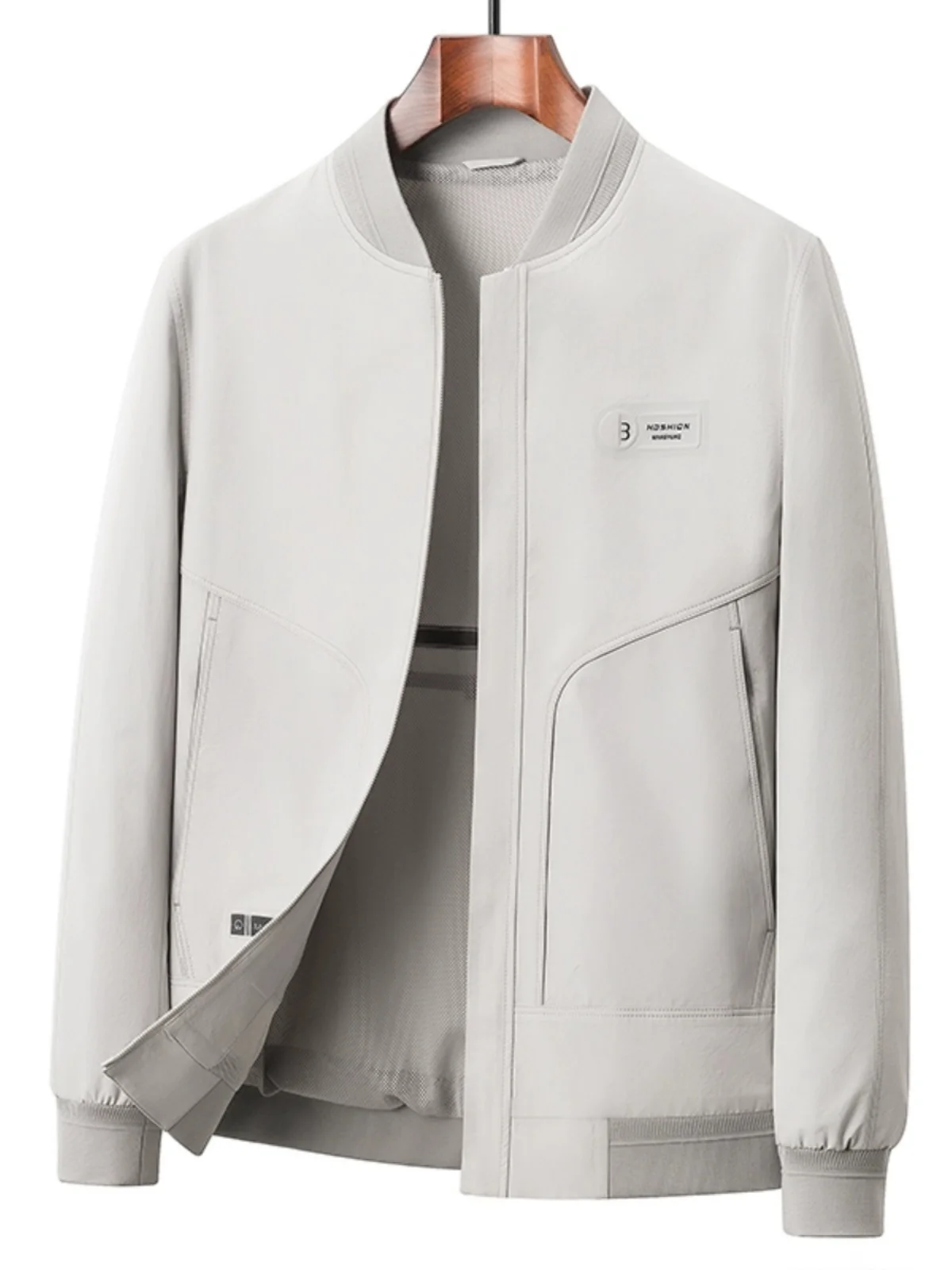 Мужская повседневная бейсбольная куртка-бомбер для весны, приталенный крой, длинный рукав, смесовая ткань из полиэстера, застежка-молния
Мужская повседневная бейсбольная куртка-бомбер для весны, приталенный крой, длинный рукав, смесовая ткань из полиэстера, застежка-молния