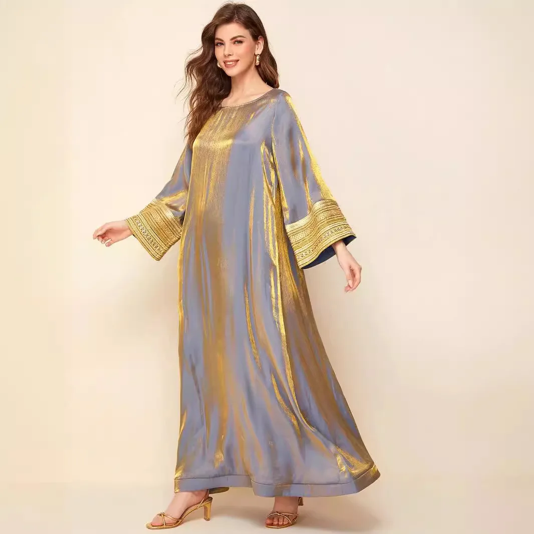 Ramadan Islamic Muslim Dress European and American Sparkling Long Dress Arab Dubai Large Gold Luxury Large Loose Women's Wear
Ramadan Islamic Muslim Dress European and American Sparkling Long Dress Arab Dubai Large Gold Luxury Large Loose Women's Wear