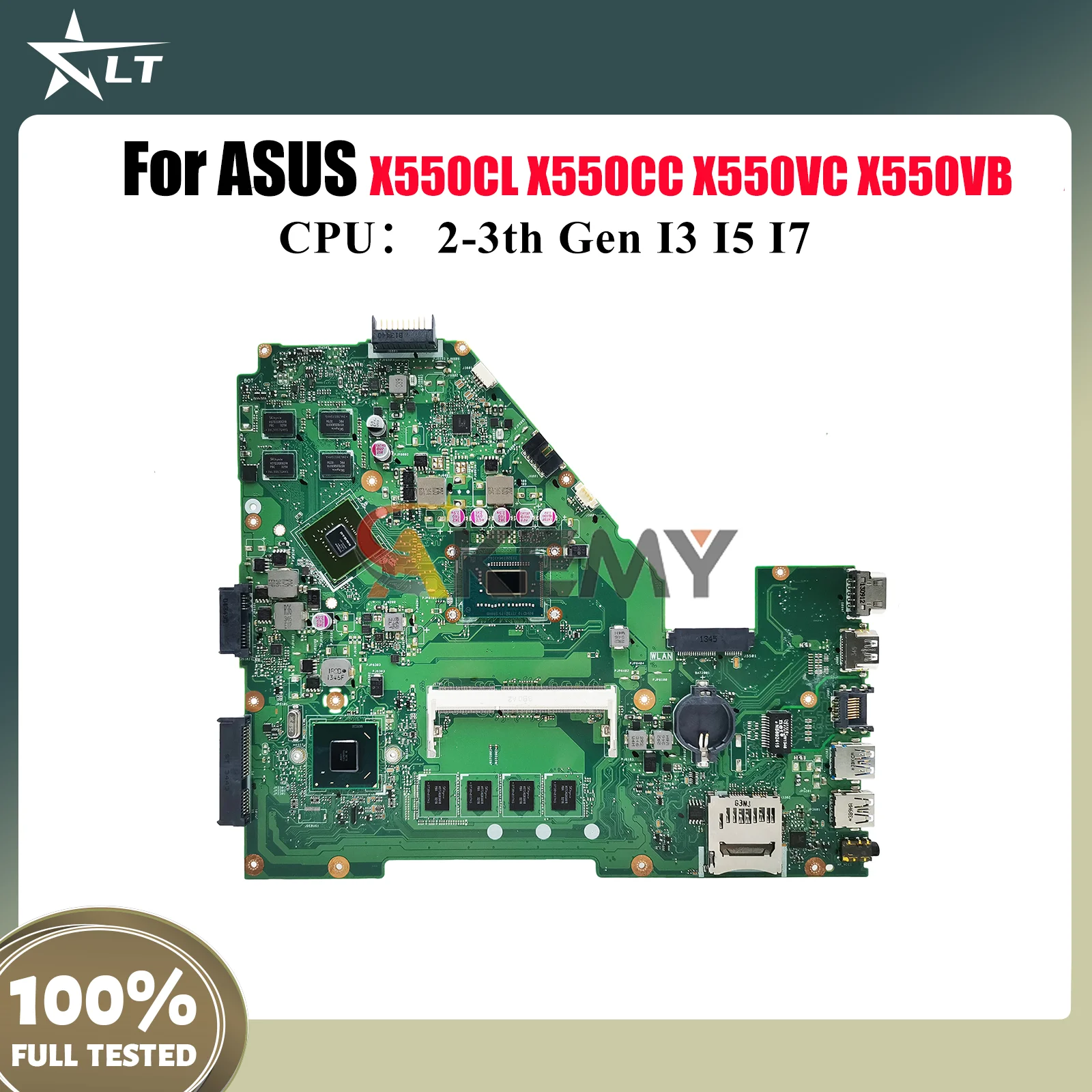 X550CC Материнская плата для ноутбука ASUS VivoBook X550VC X550CL X550C X550VB X550CC Y581C A550V X552 R513C Материнская плата с процессором I3 I5 I7
X550CC Материнская плата для ноутбука ASUS VivoBook X550VC X550CL X550C X550VB X550CC Y581C A550V X552 R513C Материнская плата с процессором I3 I5 I7