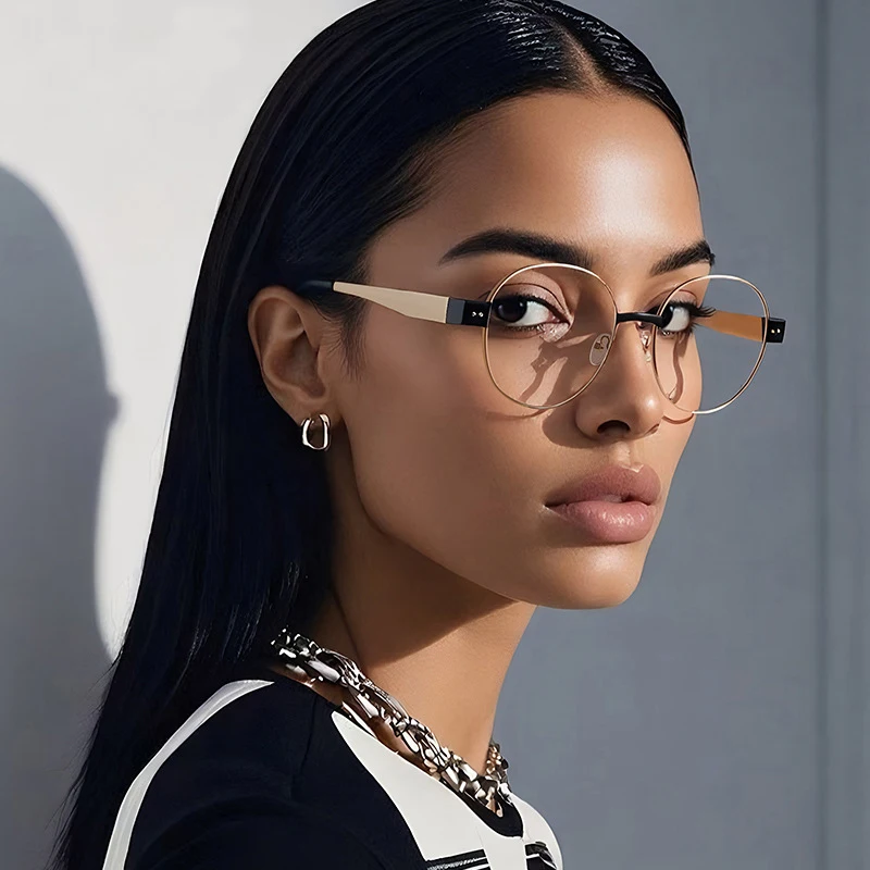 Fashion Design Anti-Blue Light Round Eyewear Customizable Prescription for Women Reading Glasses 3175
Fashion Design Anti-Blue Light Round Eyewear Customizable Prescription for Women Reading Glasses 3175