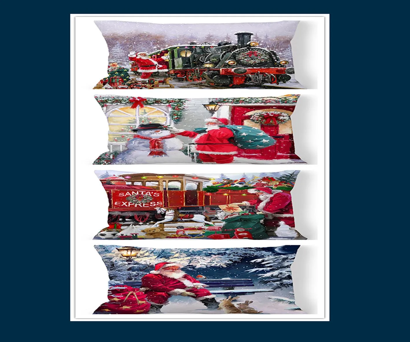 New Christmas pillowcase Car waist pillow home decoration bed sofa long pillowcase
New Christmas pillowcase Car waist pillow home decoration bed sofa long pillowcase