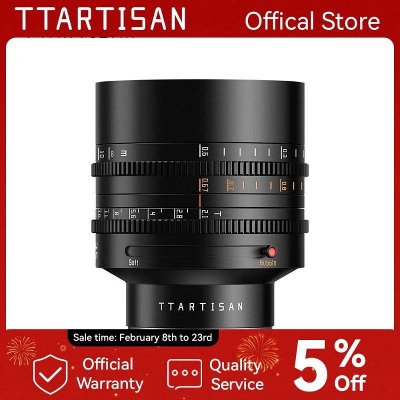 TTArtisan 85mm T2.1 Dual Bokeh Cine Lens for Sony E A7M4 A7C2 Nikon Z Z8 Z9 Canon RF R8 Leica Panasonic L S9 camera fotográfica
TTArtisan 85mm T2.1 Dual Bokeh Cine Lens for Sony E A7M4 A7C2 Nikon Z Z8 Z9 Canon RF R8 Leica Panasonic L S9 camera fotográfica
