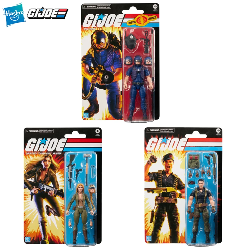 Hasbro G.I. Joe Classified Series Retro Cardback Flint, Tele-Viper, and Courtney Krieger (Cover Girl) Action Figure Model Toys
Hasbro G.I. Joe Classified Series Retro Cardback Flint, Tele-Viper, and Courtney Krieger (Cover Girl) Action Figure Model Toys