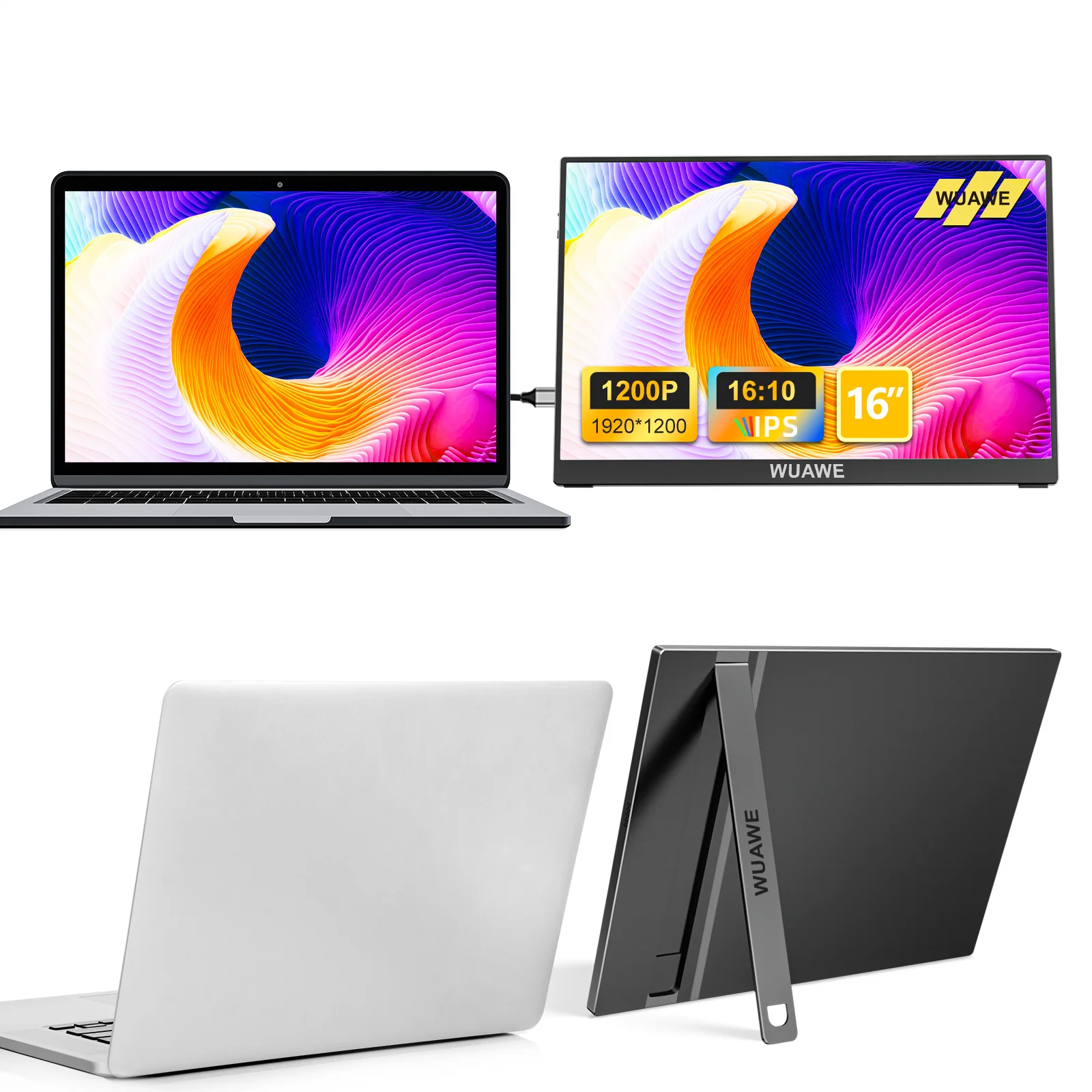 16-дюймовый портативный монитор FHD 1200P, IPS ЖК-экран 60 Гц, внешний дисплей USB-C HDMI для ноутбука/телефона/ПК, монитор второй путешествия
16-дюймовый портативный монитор FHD 1200P, IPS ЖК-экран 60 Гц, внешний дисплей USB-C HDMI для ноутбука/телефона/ПК, монитор второй путешествия