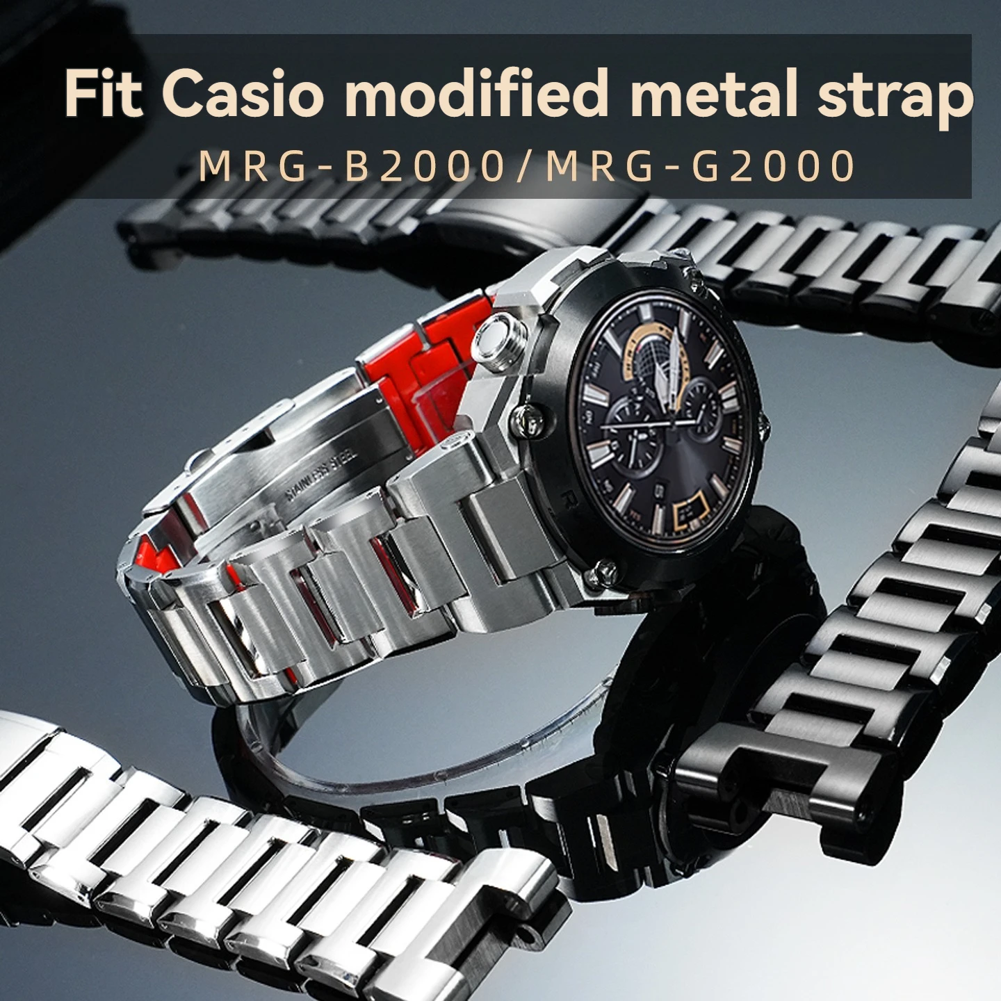 For Casio 5625 MRG-B2000 Special Solid Steel Strap MRG-G2000 Modified Metal Stainless Steel High Quality Strap
For Casio 5625 MRG-B2000 Special Solid Steel Strap MRG-G2000 Modified Metal Stainless Steel High Quality Strap