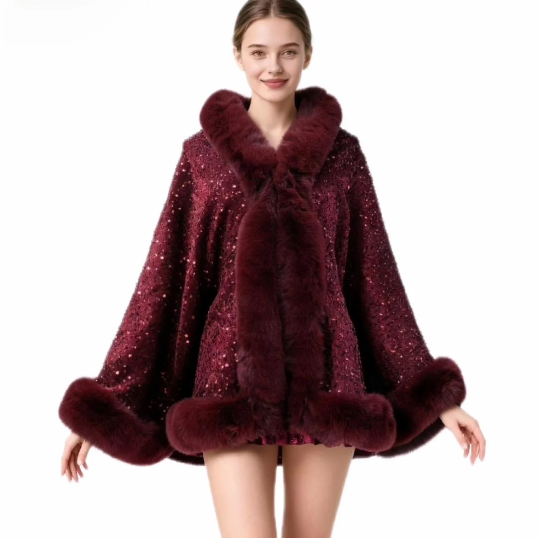 Fashionable Short Thickened Fleece Lined Sequin Shoulder Shawl Autumn Winter Long Sleeve New Style Stylish Versatile Cowl Nec...
Fashionable Short Thickened Fleece Lined Sequin Shoulder Shawl Autumn Winter Long Sleeve New Style Stylish Versatile Cowl Nec...