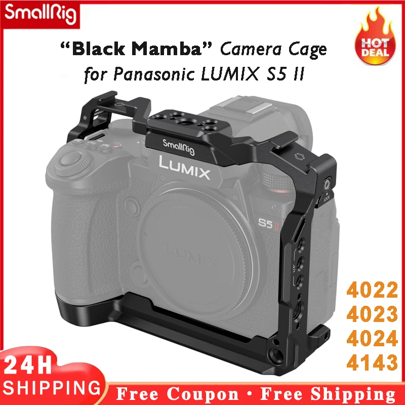 Smallrig Black Mamba Cage Kit for Panasonic LUMIX S5 II Handheld Kit Camera Cage with Quick-Release NATO Clamp Top Handle 4022
Smallrig Black Mamba Cage Kit for Panasonic LUMIX S5 II Handheld Kit Camera Cage with Quick-Release NATO Clamp Top Handle 4022