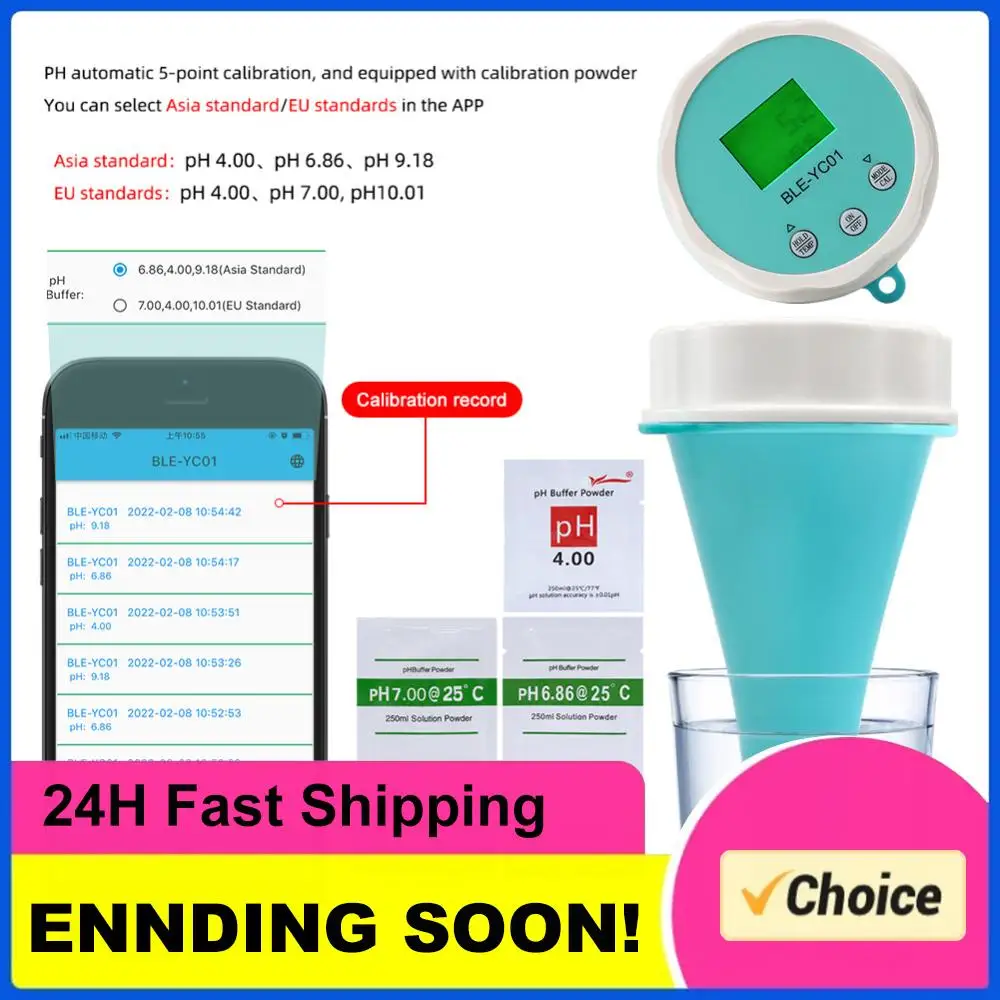 6-in-1 Residual Chlorine Monitor PH/ORP/EC/TDS Water Monitor Testing Backlit LCD Display Smart Equipment for Home Swimming Pool
6-in-1 Residual Chlorine Monitor PH/ORP/EC/TDS Water Monitor Testing Backlit LCD Display Smart Equipment for Home Swimming Pool