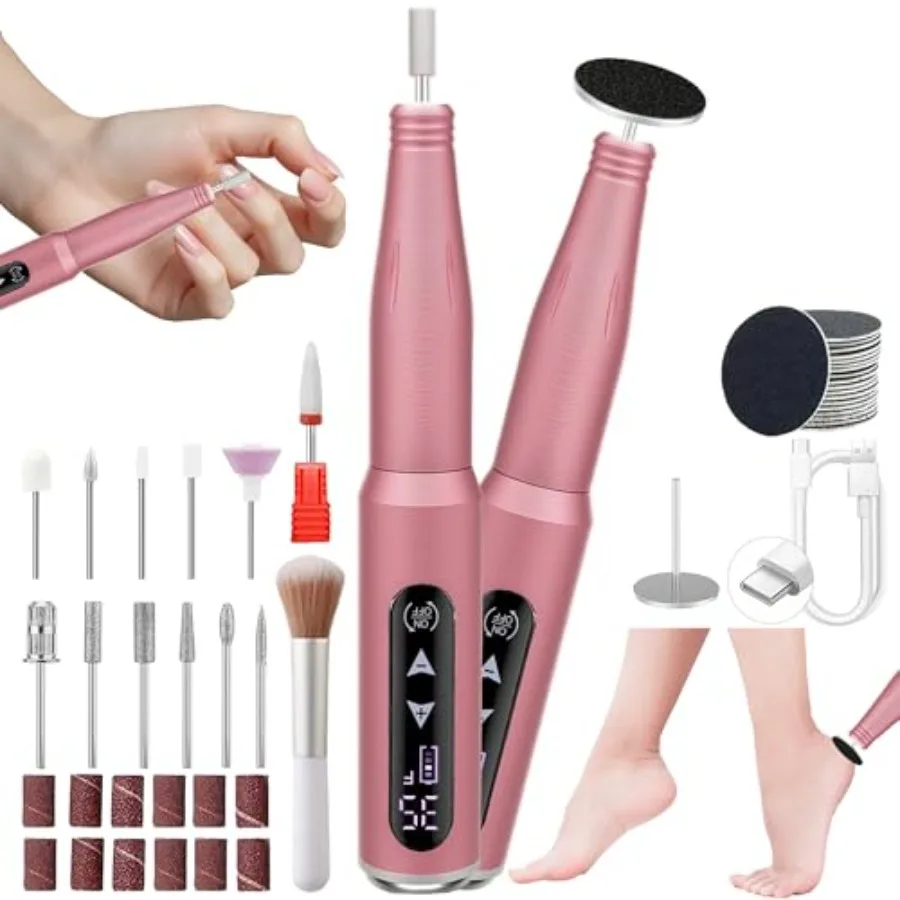 2in1 Cordless Electric Nail Drill File with Touch Rechargeable Design for Professional Manicure and Pedicure Includes Nail Dril 
2in1 Cordless Electric Nail Drill File with Touch Rechargeable Design for Professional Manicure and Pedicure Includes Nail Dril
