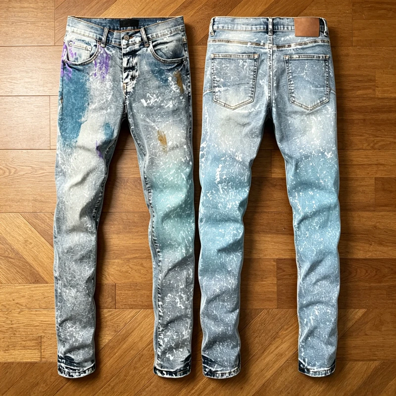 Street Hip-hop Trend Y2k Ripped Jeans High Quality Retro Washed Graffiti Ink Pattern Tight Elastic Denim Trousers
Street Hip-hop Trend Y2k Ripped Jeans High Quality Retro Washed Graffiti Ink Pattern Tight Elastic Denim Trousers