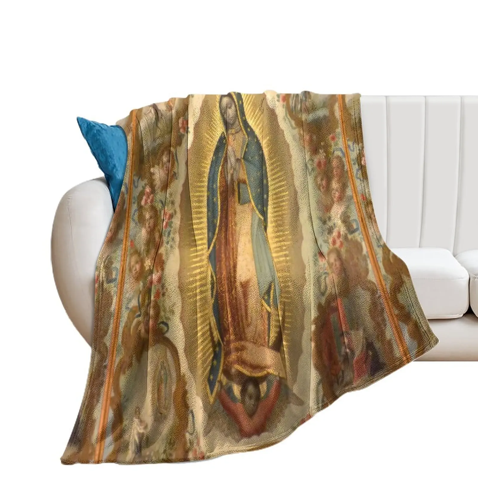 Virgin of Guadalupe with the four apparitions by Juan de Sáenz Throw Blanket Moving halloween Vintage Blankets
Virgin of Guadalupe with the four apparitions by Juan de Sáenz Throw Blanket Moving halloween Vintage Blankets