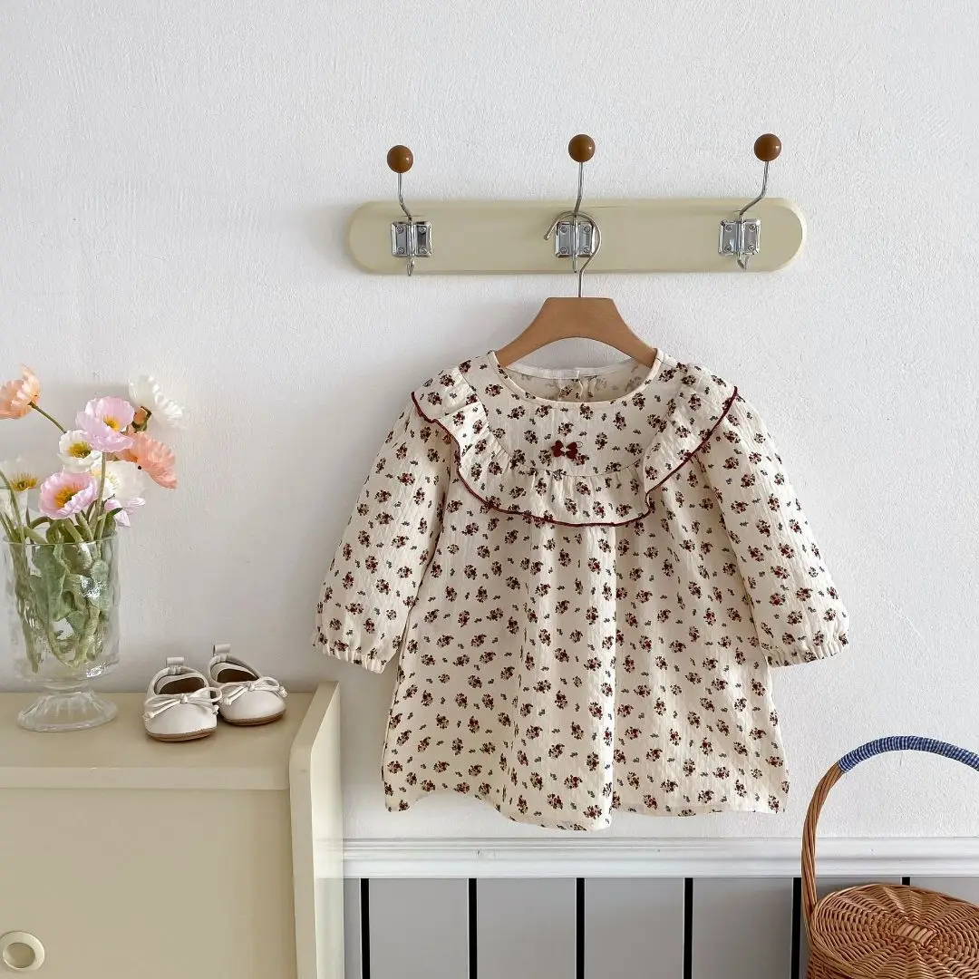 2025 Children Girl Spring Princess Dress Cotton Floral Printed Long Sleeve Vestido Loose Peter Pan Collar 2-8Y Little Girl Dress
2025 Children Girl Spring Princess Dress Cotton Floral Printed Long Sleeve Vestido Loose Peter Pan Collar 2-8Y Little Girl Dress