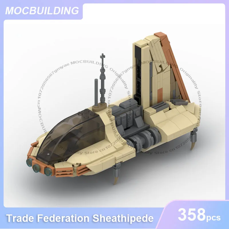 Trade Federation Sheathipede Model MOC Building Blocks DIY Assemble Bricks Space Collection Creative Educational Toy Gift 358PCS
Trade Federation Sheathipede Model MOC Building Blocks DIY Assemble Bricks Space Collection Creative Educational Toy Gift 358PCS