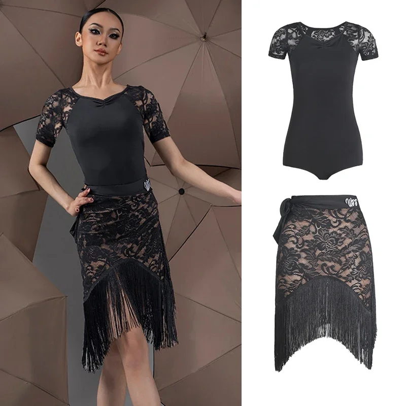 Fashion Samba Latin Dance Clothing Black Lace Top Tassels Skirts Women'S Ballroom Dance Costumes Training Clothes SL10155
Fashion Samba Latin Dance Clothing Black Lace Top Tassels Skirts Women'S Ballroom Dance Costumes Training Clothes SL10155
