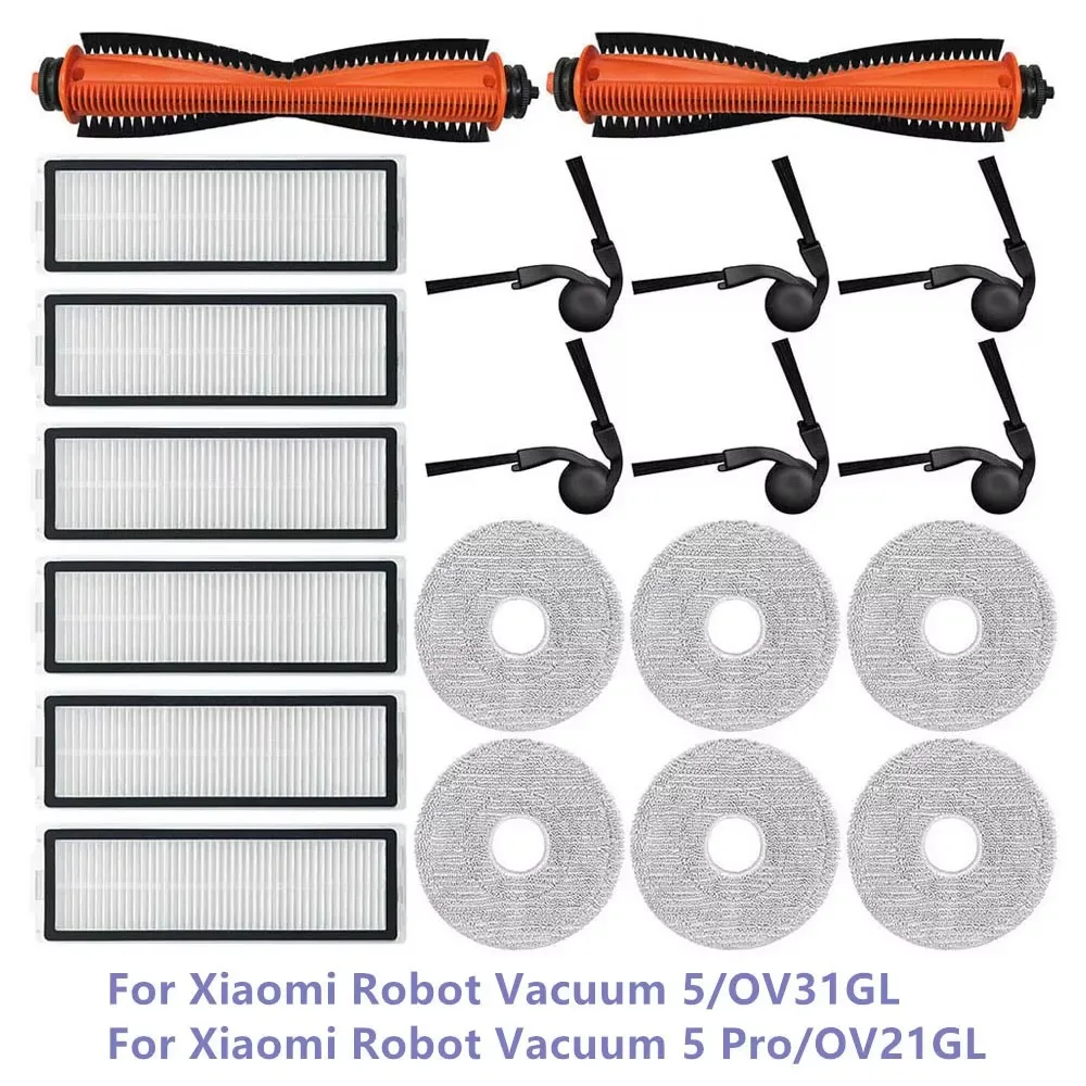 Hepa Filters Roller Side Brush Dust Bags Mop Pad For Xiaomi Robot Vacuum 5/OV31GL For Xiaomi Robot Vacuum 5 Pro/OV21GL
Hepa Filters Roller Side Brush Dust Bags Mop Pad For Xiaomi Robot Vacuum 5/OV31GL For Xiaomi Robot Vacuum 5 Pro/OV21GL