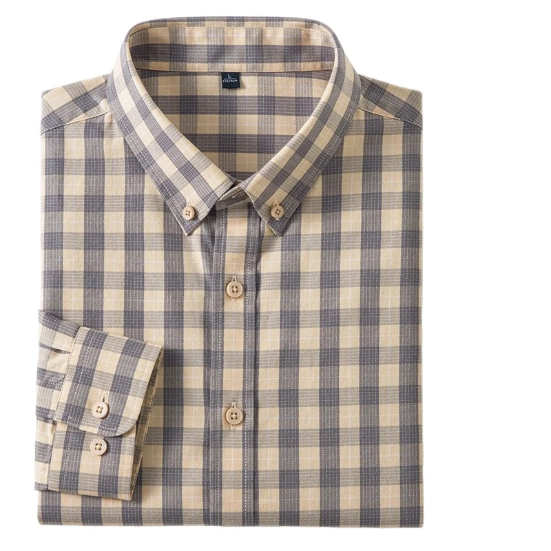 Men's Trendy Long Sleeve Shirt - Spring Summer Cotton-blend Breathable Light Business Plaid Shirt Ideal for Daily Life Commuting
Men's Trendy Long Sleeve Shirt - Spring Summer Cotton-blend Breathable Light Business Plaid Shirt Ideal for Daily Life Commuting