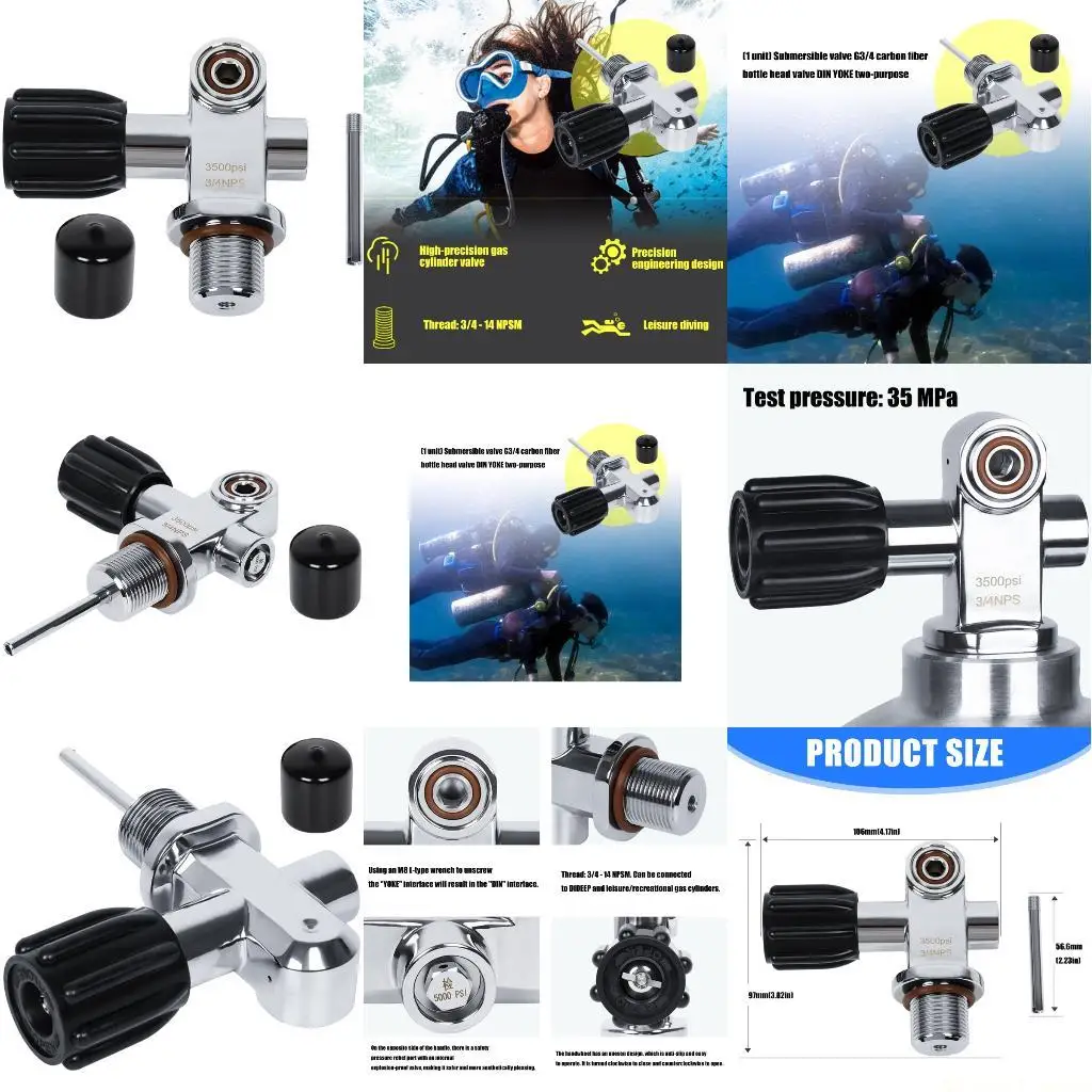 31BE Diving Tanks Cylinder Valves 3/4inch 3500PSI Air Tanks Refill Adapter Quick Connector Air Filling Station Refill Adapter
31BE Diving Tanks Cylinder Valves 3/4inch 3500PSI Air Tanks Refill Adapter Quick Connector Air Filling Station Refill Adapter