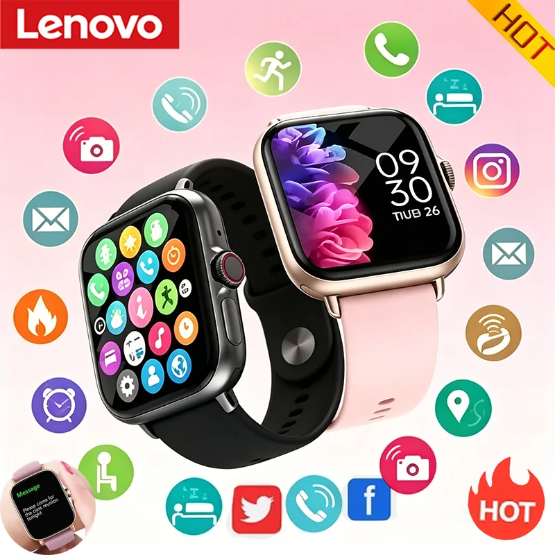 Lenovo 1.83'' Sport Smart Watch Waterproof Fitness Smartwatch Wireless Call Clock Health Monitor Watch for Men Women IOS Android
Lenovo 1.83'' Sport Smart Watch Waterproof Fitness Smartwatch Wireless Call Clock Health Monitor Watch for Men Women IOS Android