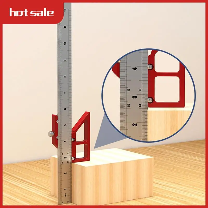 1 Piece 45/90 Degree Right Angle Line Gauge Carpenter Center Finder Aluminum Alloy Carpentry Aluminum Center Scribing Ruler
1 Piece 45/90 Degree Right Angle Line Gauge Carpenter Center Finder Aluminum Alloy Carpentry Aluminum Center Scribing Ruler