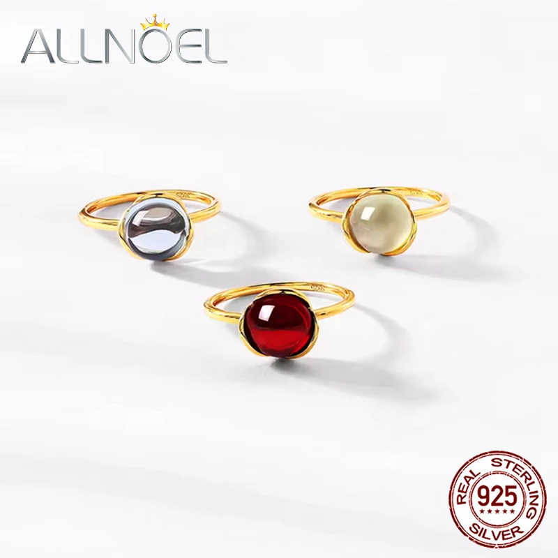 ALLNOEL 925 Sterling Silver Natural Red Garnet Topaz Prehnite Rose Quartz Ring For Women Gold Plated Jewelry Gift Simple Style
ALLNOEL 925 Sterling Silver Natural Red Garnet Topaz Prehnite Rose Quartz Ring For Women Gold Plated Jewelry Gift Simple Style
