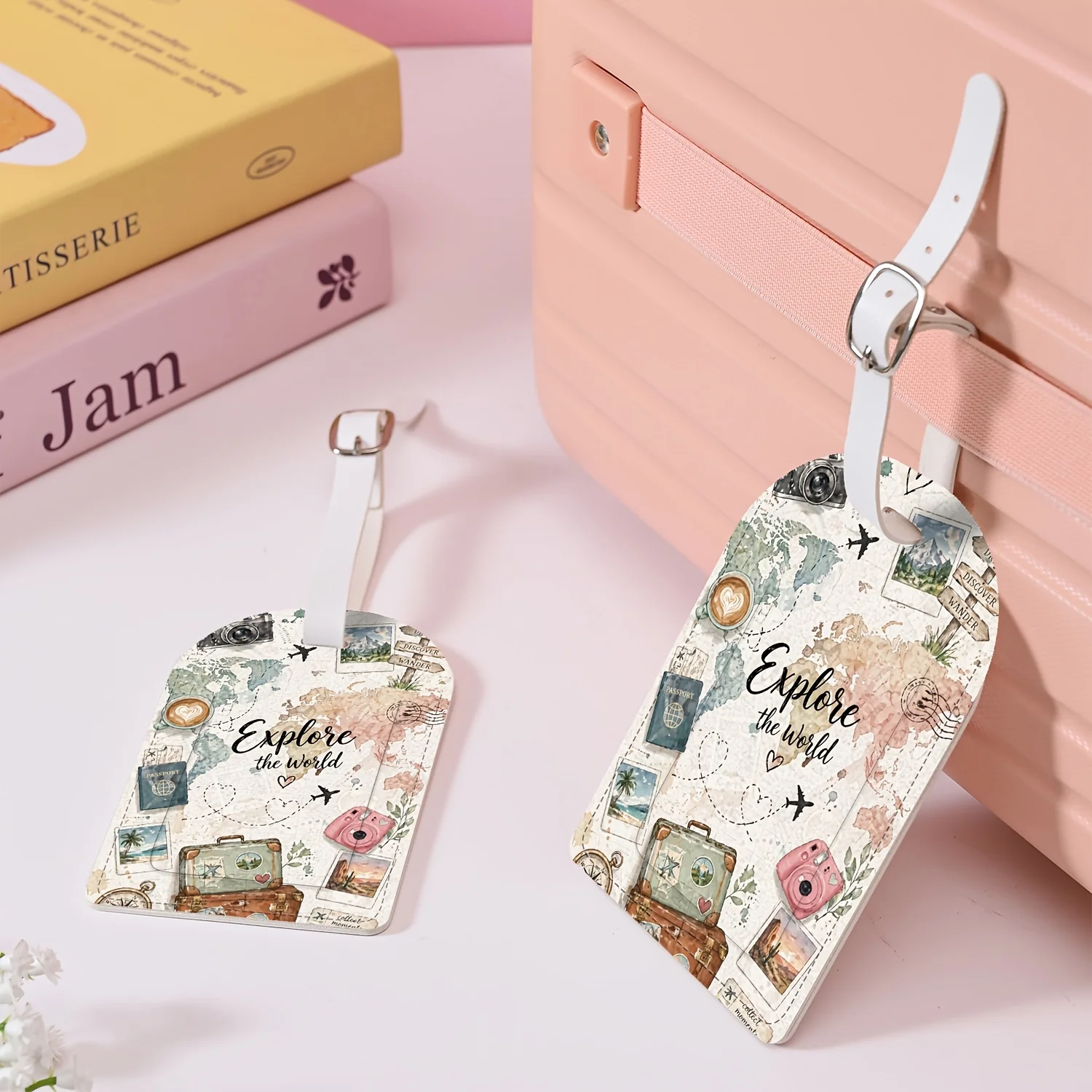Explore the World Travel Adventure Map Vintage Luggage Pattern Luggage Tags Lightweight Suitcase Tags for Airports Travel Gift
Explore the World Travel Adventure Map Vintage Luggage Pattern Luggage Tags Lightweight Suitcase Tags for Airports Travel Gift