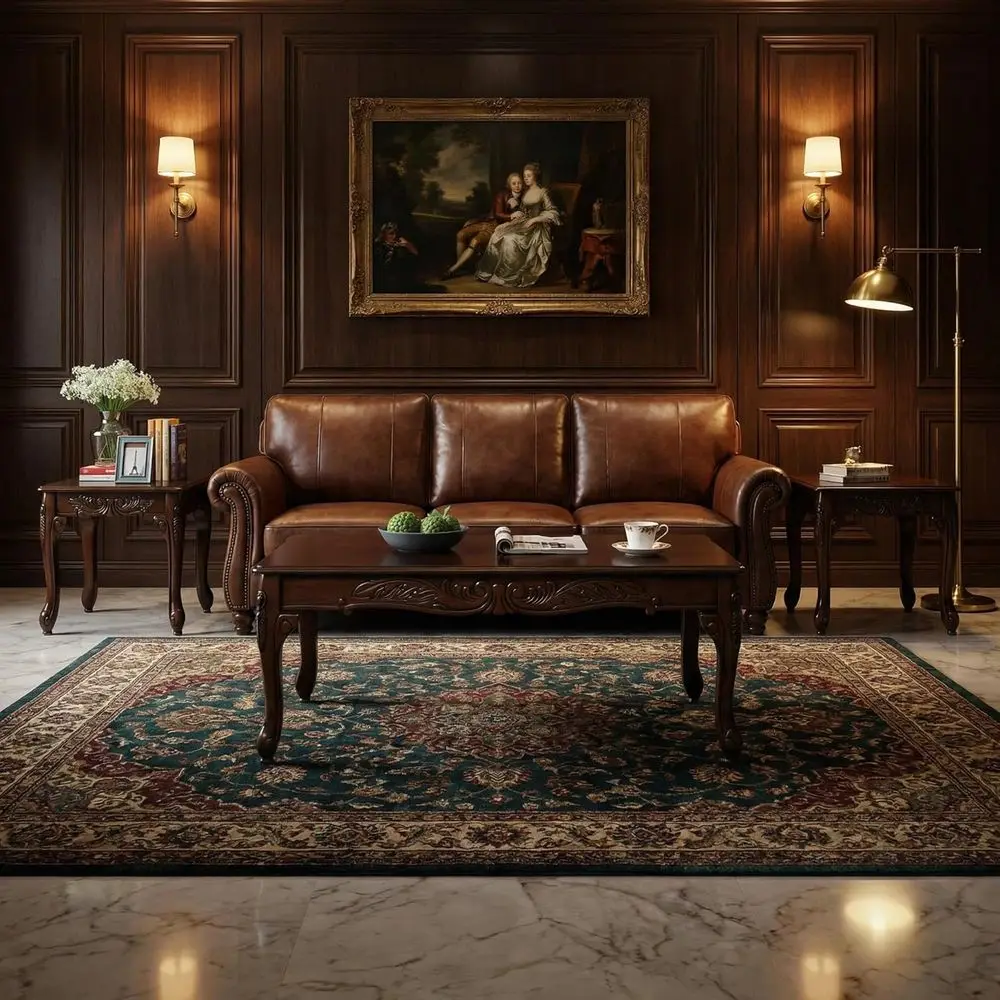 Classic Cherry Wood Coffee Table and 2 End Tables Set, Timeless Vintage Living Room Furniture
Classic Cherry Wood Coffee Table and 2 End Tables Set, Timeless Vintage Living Room Furniture