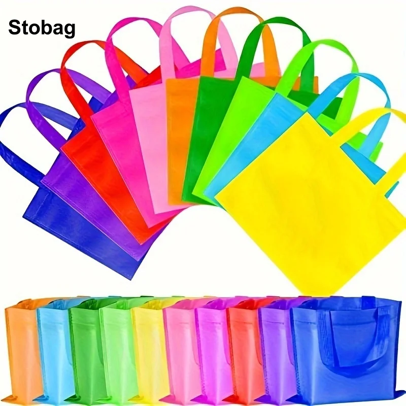 Stobag 50pcs Color Non-woven Shopping Tote Bags Gift Small Cloth Fabric Kids Storage Reusable Pouches Birthday Party Favors
Stobag 50pcs Color Non-woven Shopping Tote Bags Gift Small Cloth Fabric Kids Storage Reusable Pouches Birthday Party Favors