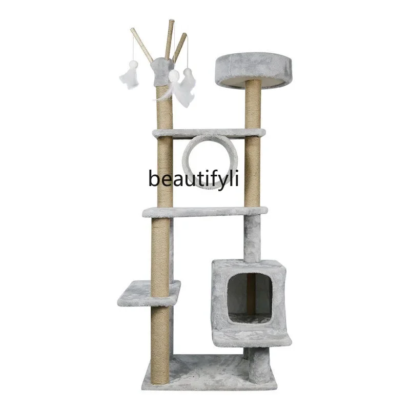 Cat Climbing Frame Cat Tree Rack with Nest Integrated Fun Large Short Plush Cat Climbing Frame
Cat Climbing Frame Cat Tree Rack with Nest Integrated Fun Large Short Plush Cat Climbing Frame