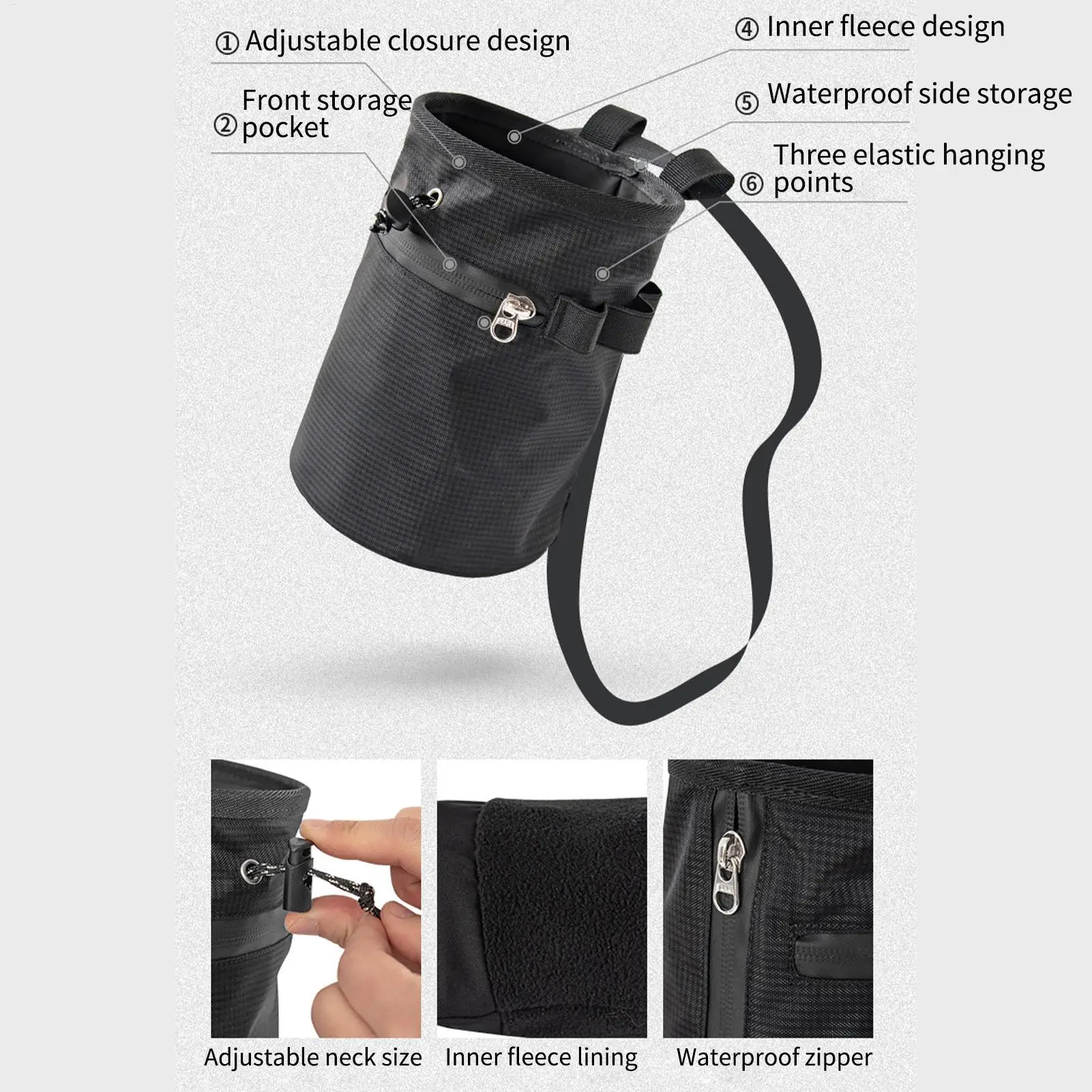 Chalk Bag For Rock Climbing Waterproof Adjustable Waist Belt Powder Sack Chalk Bag Bouldering For Gymnastics Golf Gym Bowling
Chalk Bag For Rock Climbing Waterproof Adjustable Waist Belt Powder Sack Chalk Bag Bouldering For Gymnastics Golf Gym Bowling