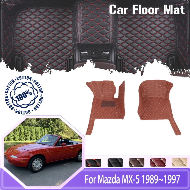 Leather Car Floor Mat For Mazda MX-5 Miata Eunos Roadster NA 1989~1997 Dirt-resistant Pad Rug Tapetes Para Carro Car Accessories
Leather Car Floor Mat For Mazda MX-5 Miata Eunos Roadster NA 1989~1997 Dirt-resistant Pad Rug Tapetes Para Carro Car Accessories