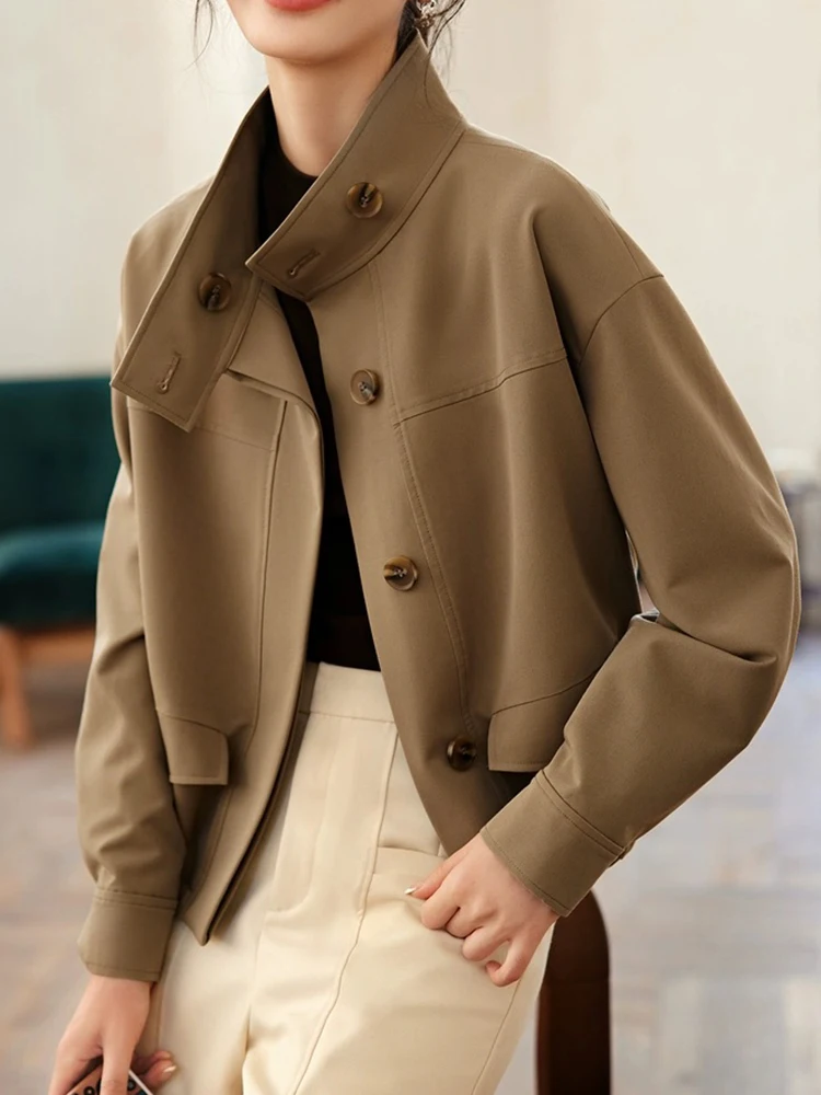 S-XXL Camel Stand Collar Jacket Coat Women Autumn Winter Casual Long Sleeve Outwear Baseball Jacket Single-Breasted Short Coat
S-XXL Camel Stand Collar Jacket Coat Women Autumn Winter Casual Long Sleeve Outwear Baseball Jacket Single-Breasted Short Coat