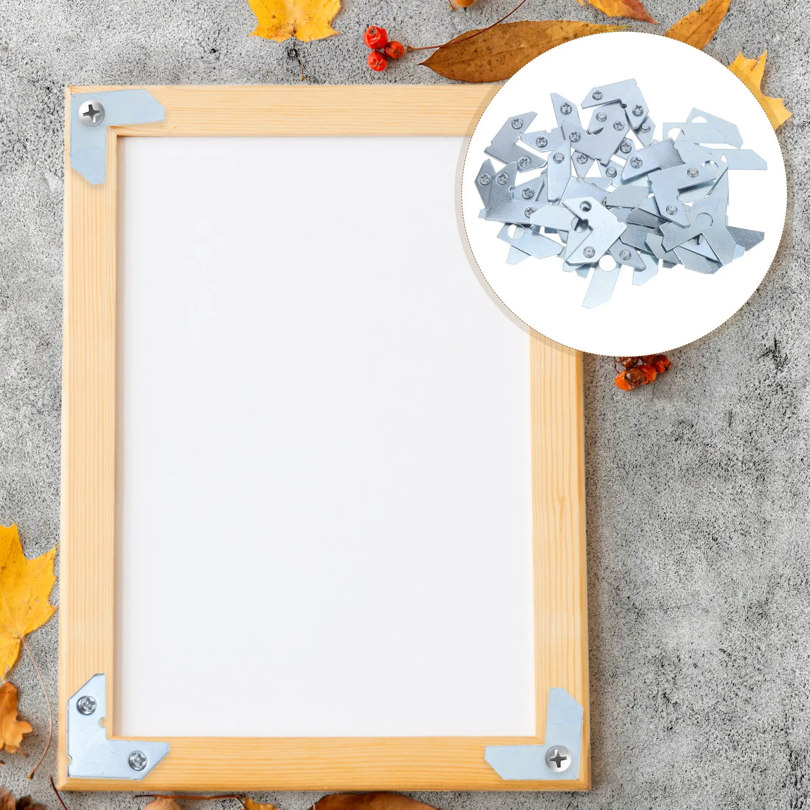 50Pcs Thickened Aluminum Picture Frame Corner Brackets 90 Degree Angle Braces Heavy Duty L Brackets for Wood Frame Assembly
50Pcs Thickened Aluminum Picture Frame Corner Brackets 90 Degree Angle Braces Heavy Duty L Brackets for Wood Frame Assembly