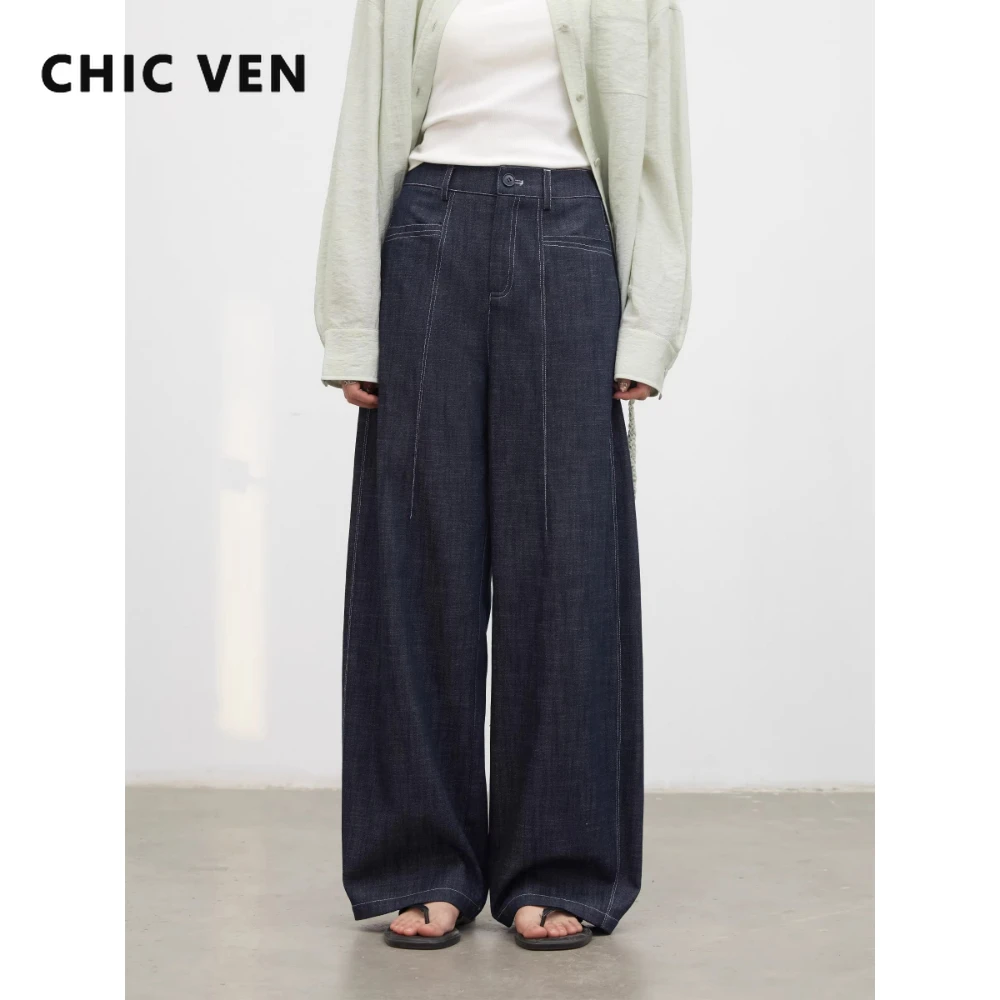 Модные женские джинсы CHIC VEN с высокой талией, свободные, повседневные, прямые, широкие штанины, с яркой отделкой, джинсовые брюки для женщин, весна-лето 2026
Модные женские джинсы CHIC VEN с высокой талией, свободные, повседневные, прямые, широкие штанины, с яркой отделкой, джинсовые брюки для женщин, весна-лето 2026