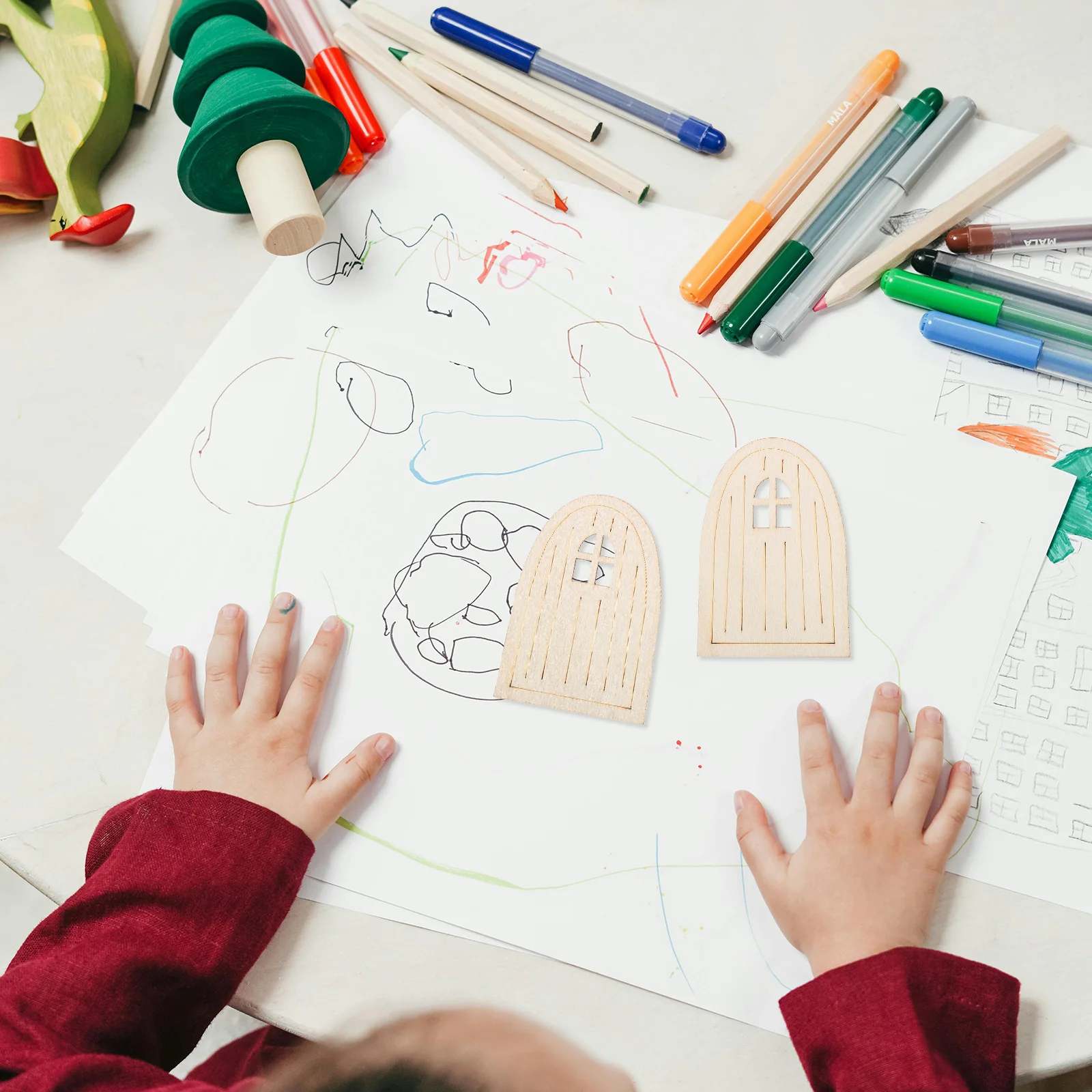 10Pcs Wooden Fairy Doors Set Unpainted Miniature DIY Craft Decor for Home Wall Garden Kids Classroom Creative Decoration
10Pcs Wooden Fairy Doors Set Unpainted Miniature DIY Craft Decor for Home Wall Garden Kids Classroom Creative Decoration