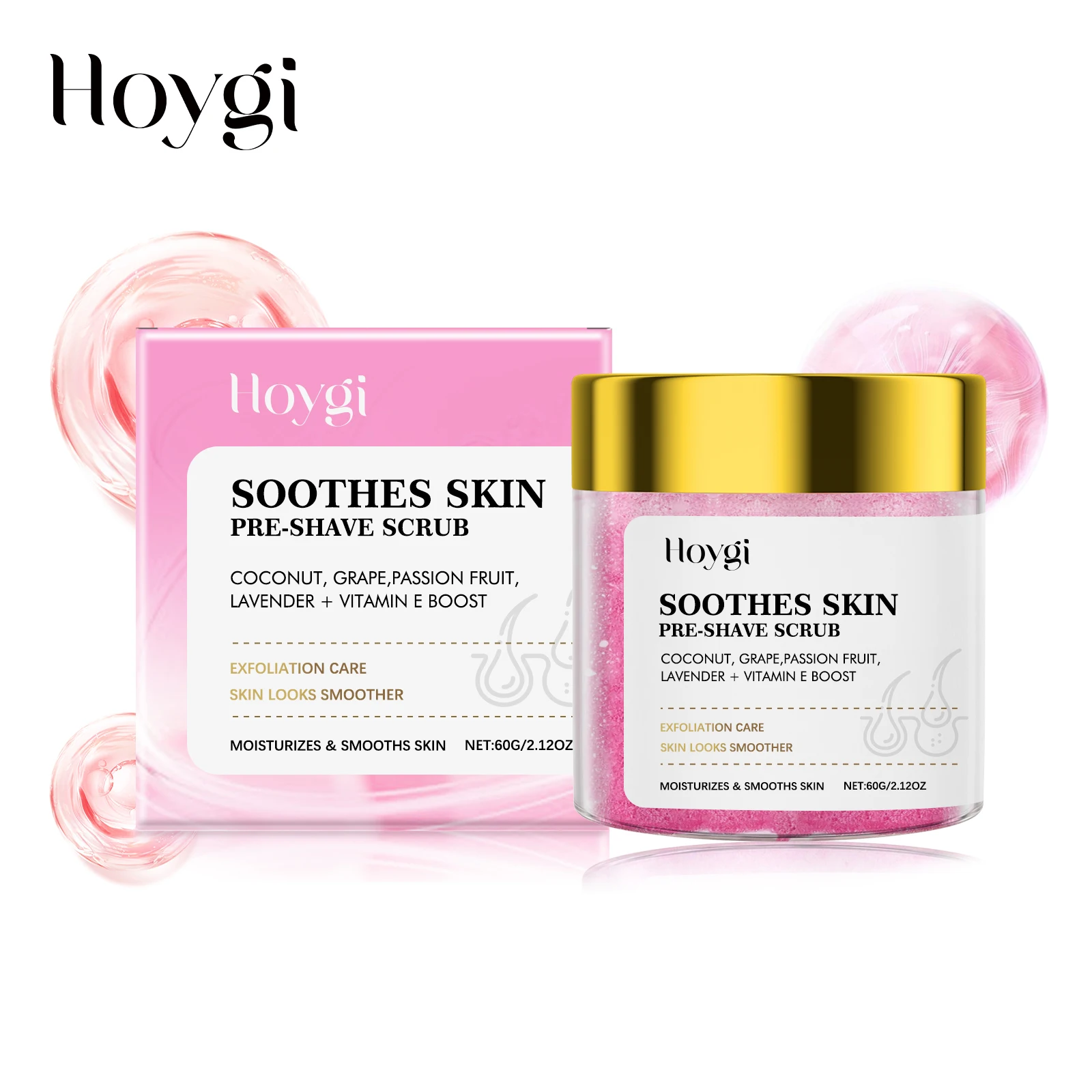 Hoygi Pre-Shave Scrub with gentle ingredients, smooth and moisturizing, suitable for all skin types
Hoygi Pre-Shave Scrub with gentle ingredients, smooth and moisturizing, suitable for all skin types