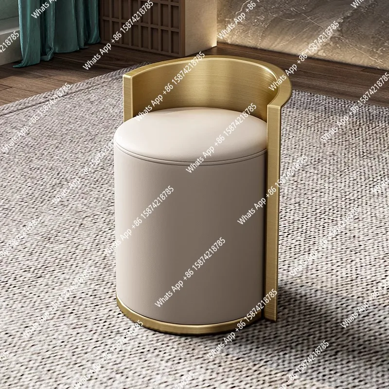 Modern light luxury round stool simple leisure creative sofa chair tea table chair stainless steel chair
Modern light luxury round stool simple leisure creative sofa chair tea table chair stainless steel chair