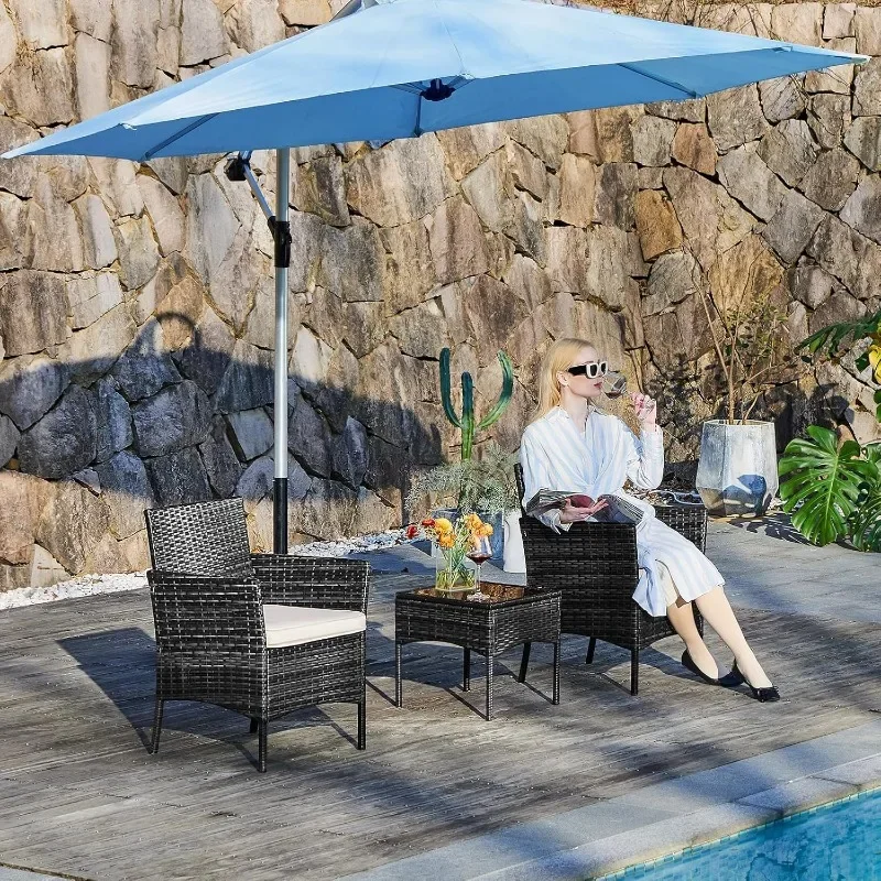 Upgraded version,Outdoor Wicker Furniture with Coffee Table, Modern Rattan Patio Chairs Patio Furniture Set 3 Pieces
Upgraded version,Outdoor Wicker Furniture with Coffee Table, Modern Rattan Patio Chairs Patio Furniture Set 3 Pieces