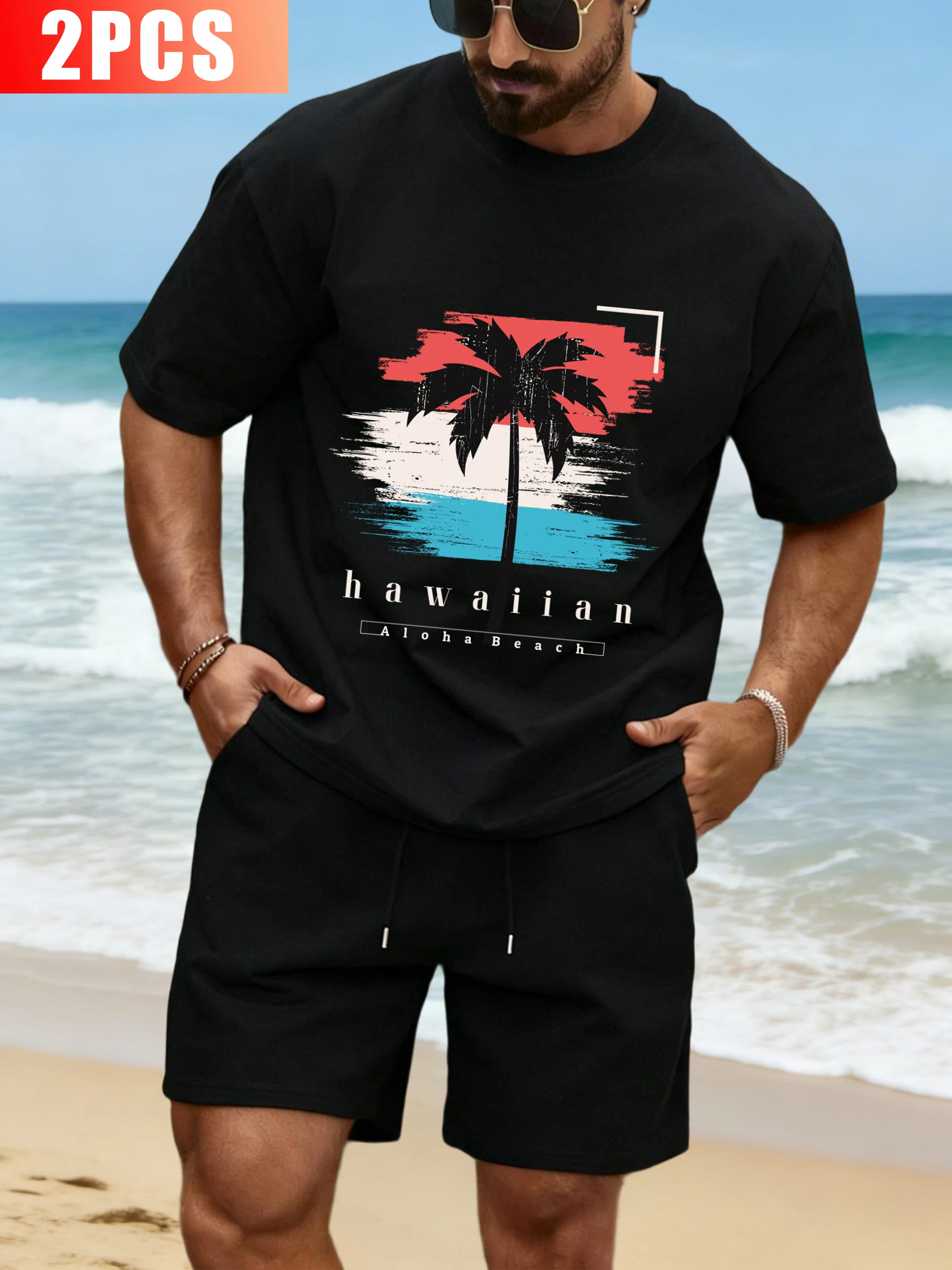 Hawaiian Vacation Beach Printing Men Sportsuit Trendy Cotton Loose T Shirts Drawstring Shorts Unisex Summer All-Match Clothing
Hawaiian Vacation Beach Printing Men Sportsuit Trendy Cotton Loose T Shirts Drawstring Shorts Unisex Summer All-Match Clothing