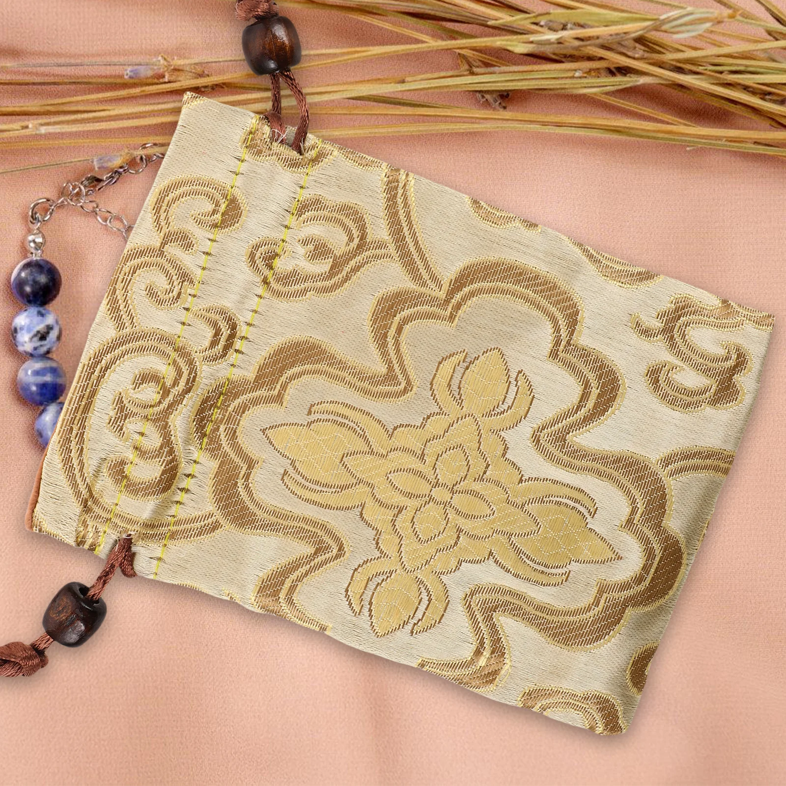 Durable Silk Drawstring Pouch Bag Multifunctional Storage For Singing Bowls Jewelry Prayer Beads Lightweight Elegant
Durable Silk Drawstring Pouch Bag Multifunctional Storage For Singing Bowls Jewelry Prayer Beads Lightweight Elegant