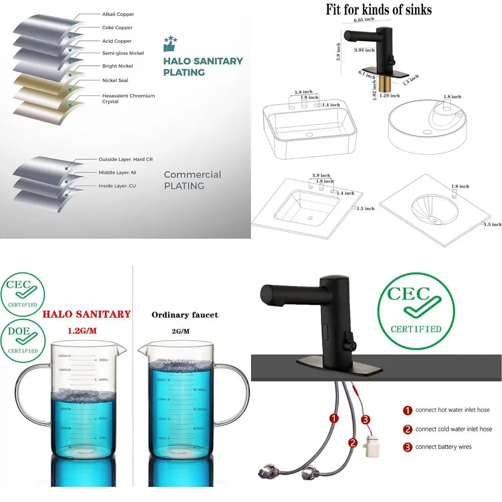 Автоматический бесконтактный смеситель для раковины с датчиком движения для коммерческого использования — матовый черный, сертифицированный CEC и DOE
Автоматический бесконтактный смеситель для раковины с датчиком движения для коммерческого использования — матовый черный, сертифицированный CEC и DOE